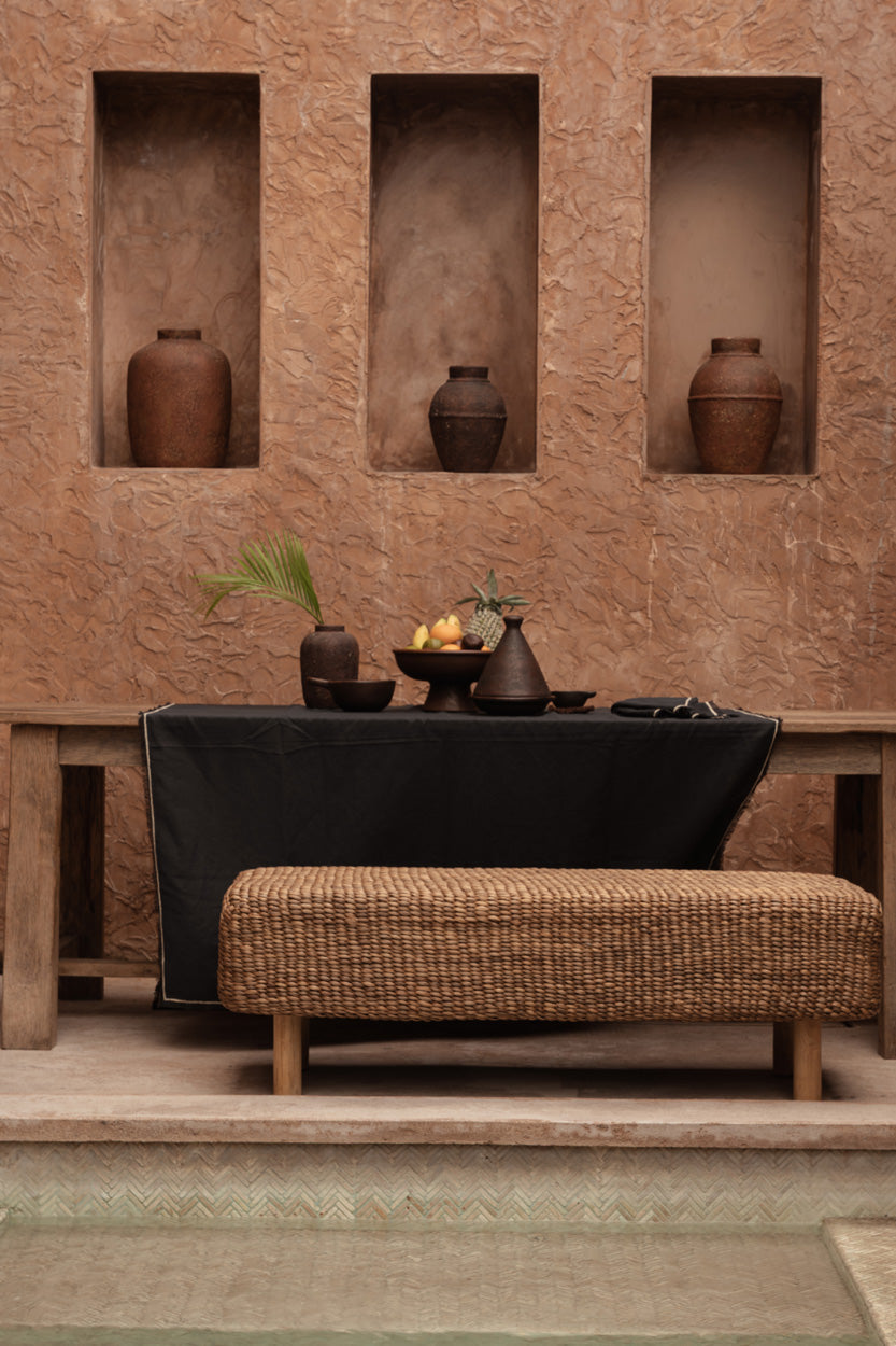 Het Tuscany Tafelkleed - Zwart Naturel - 150x300 Bazar Bizar