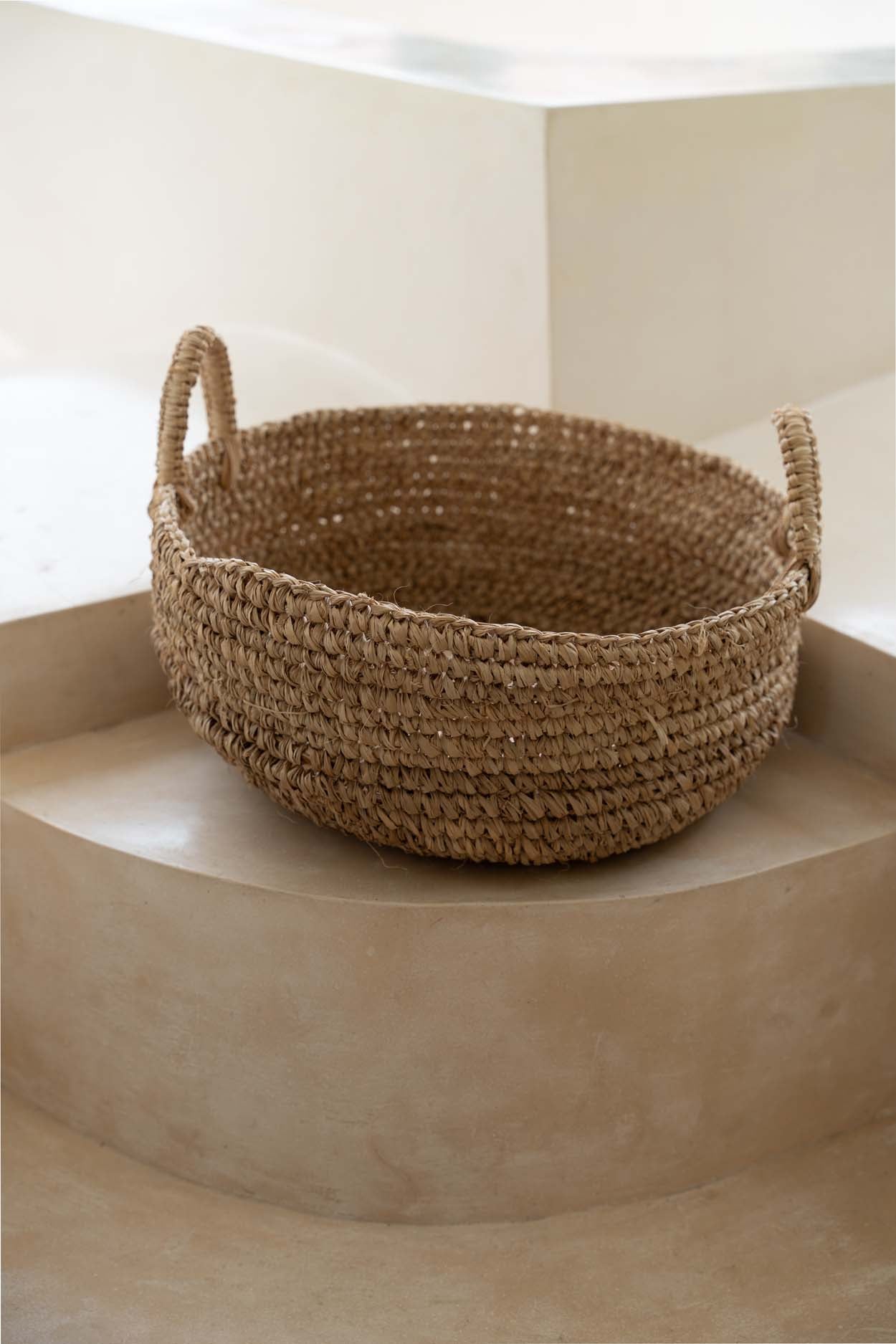 De Raffia Mand - Naturel - L