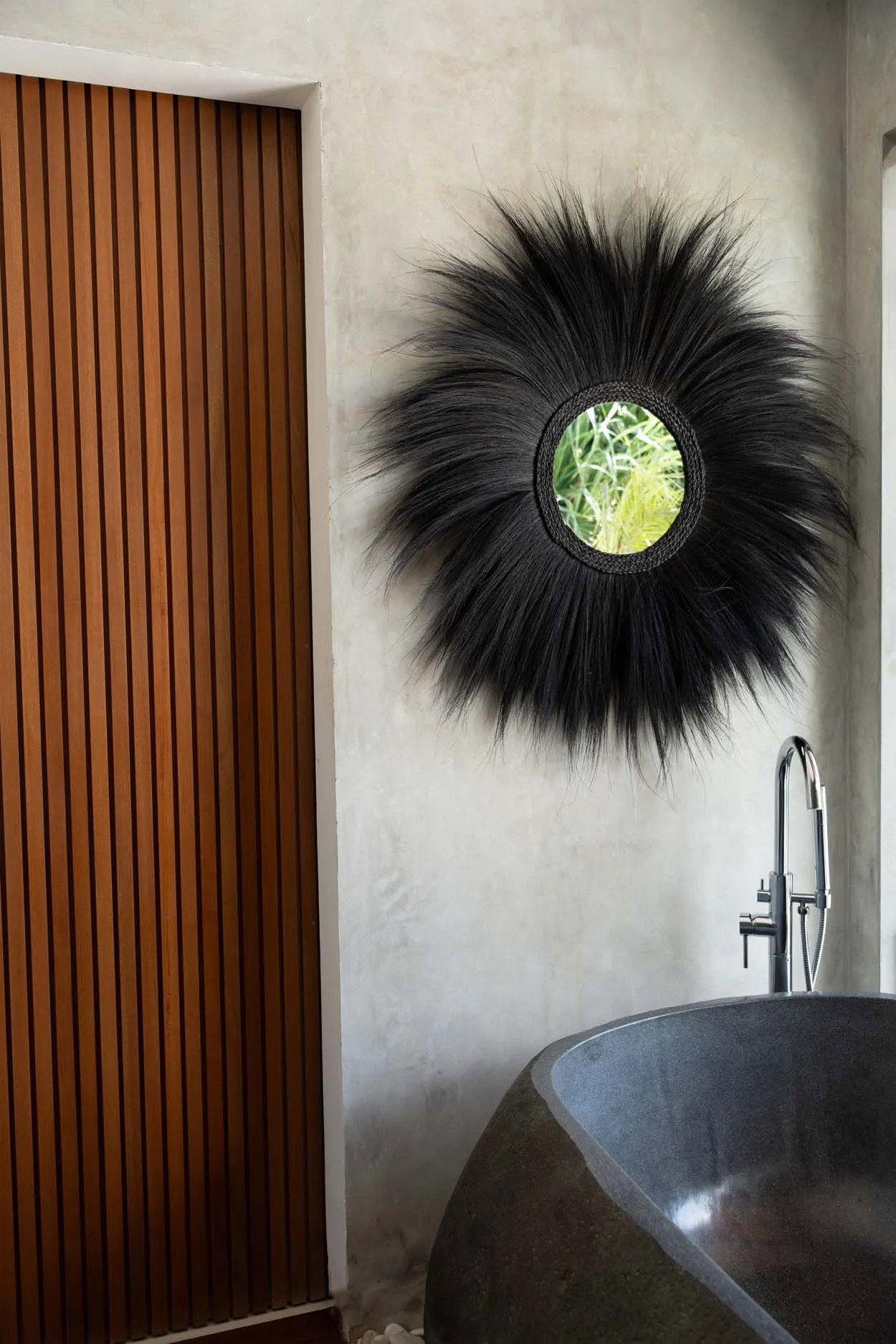 De Simba Spiegel - Zwart - M 70x70cm