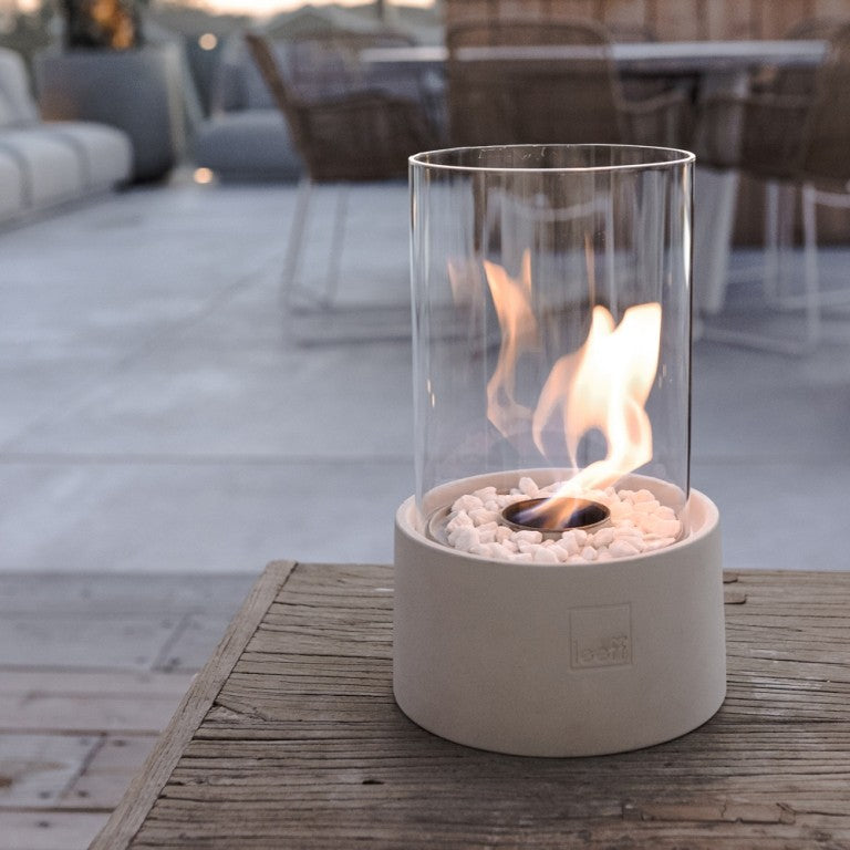 Leeff Stonefire Bio-ethanol Tafelhaard Wit