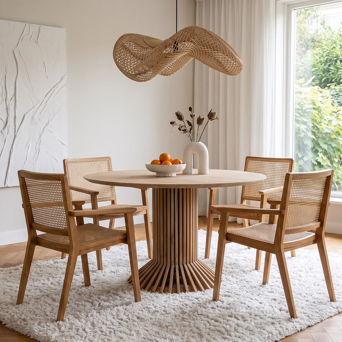 Hanglamp Wave Natural Large Raw Materials