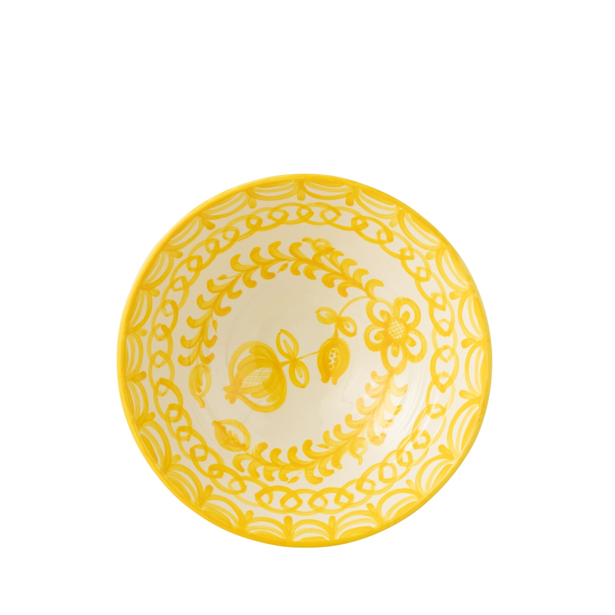 Lebrillo Schaal Granada Motief Geel/Wit Motief J-Line