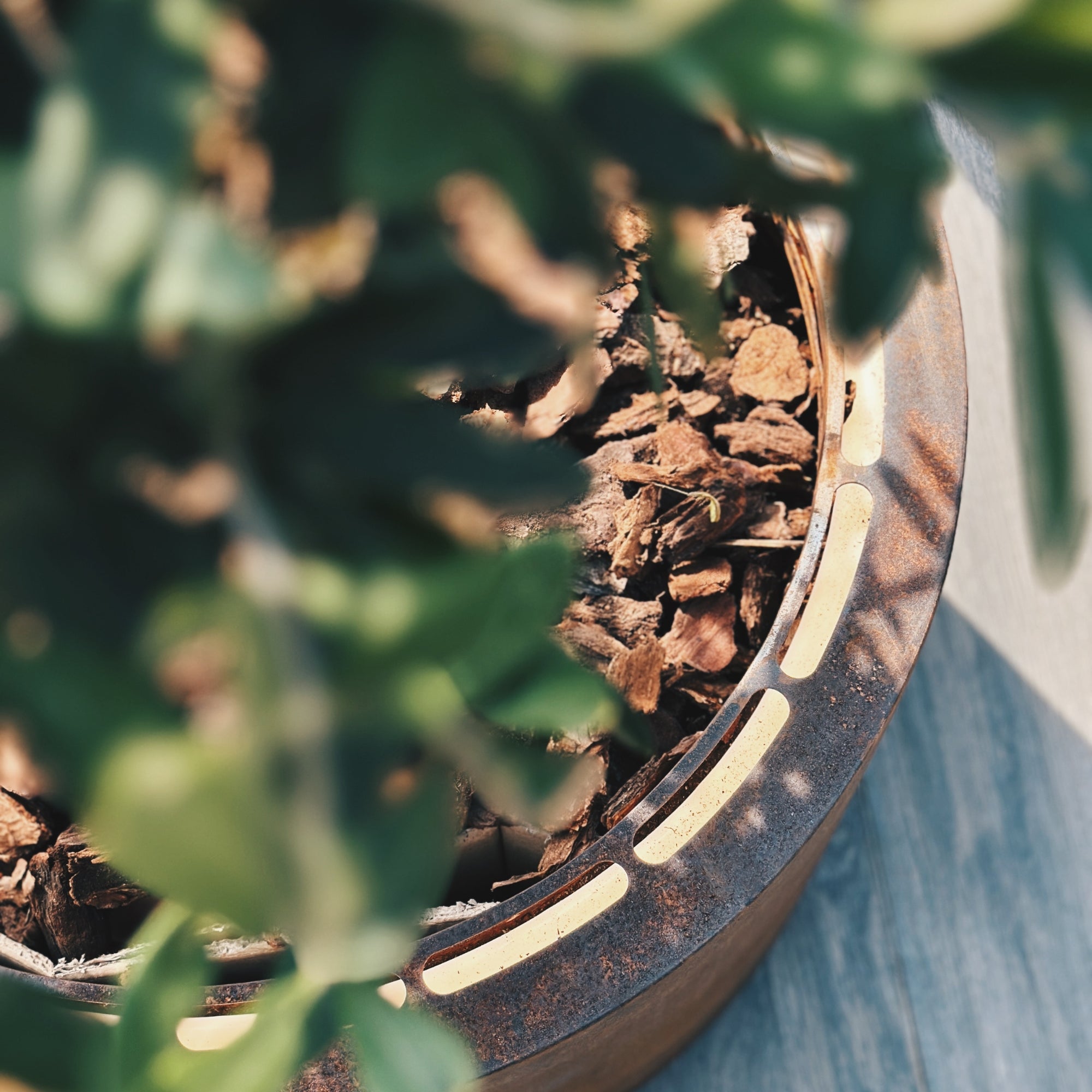 MAZU Tank Luxe LED Plantenpot Cortenstaal