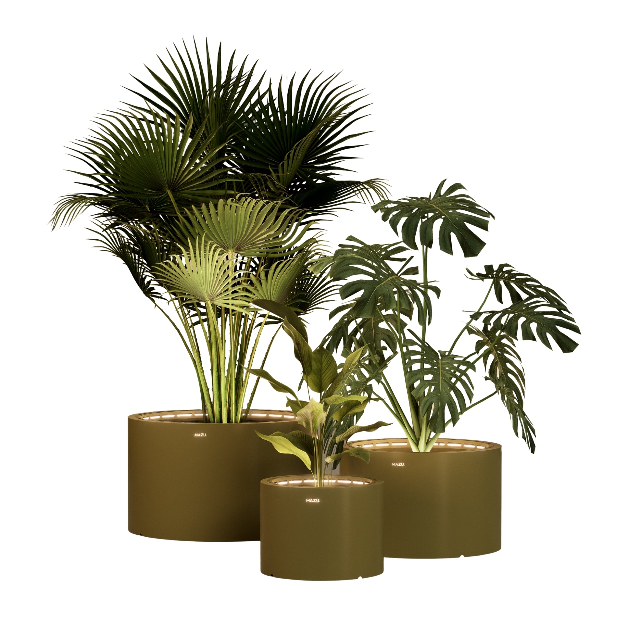 MAZU Tank Luxe LED Plantenpot Brons