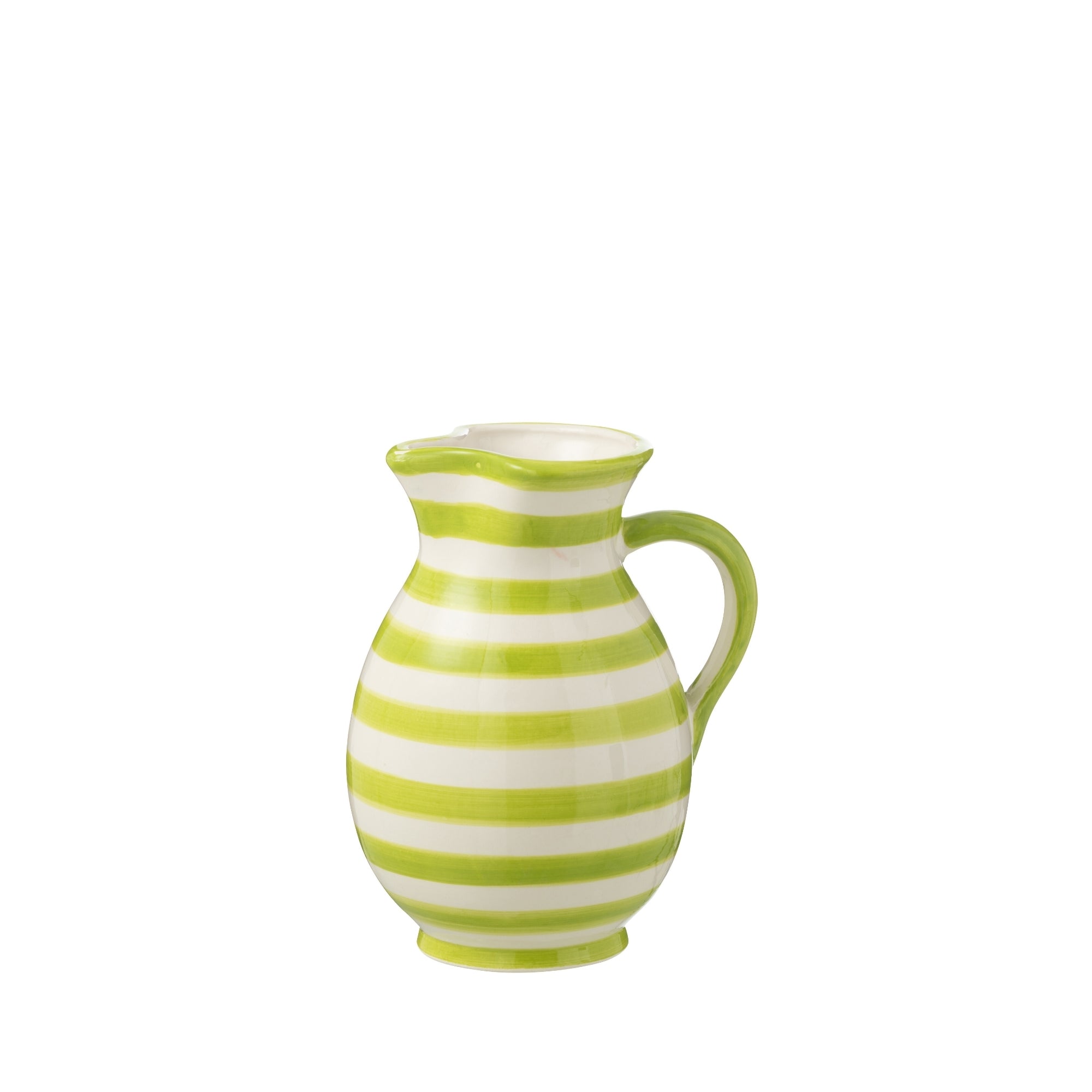 Medium Kan Granada Strepen Groen/Wit Keramiek J-Line