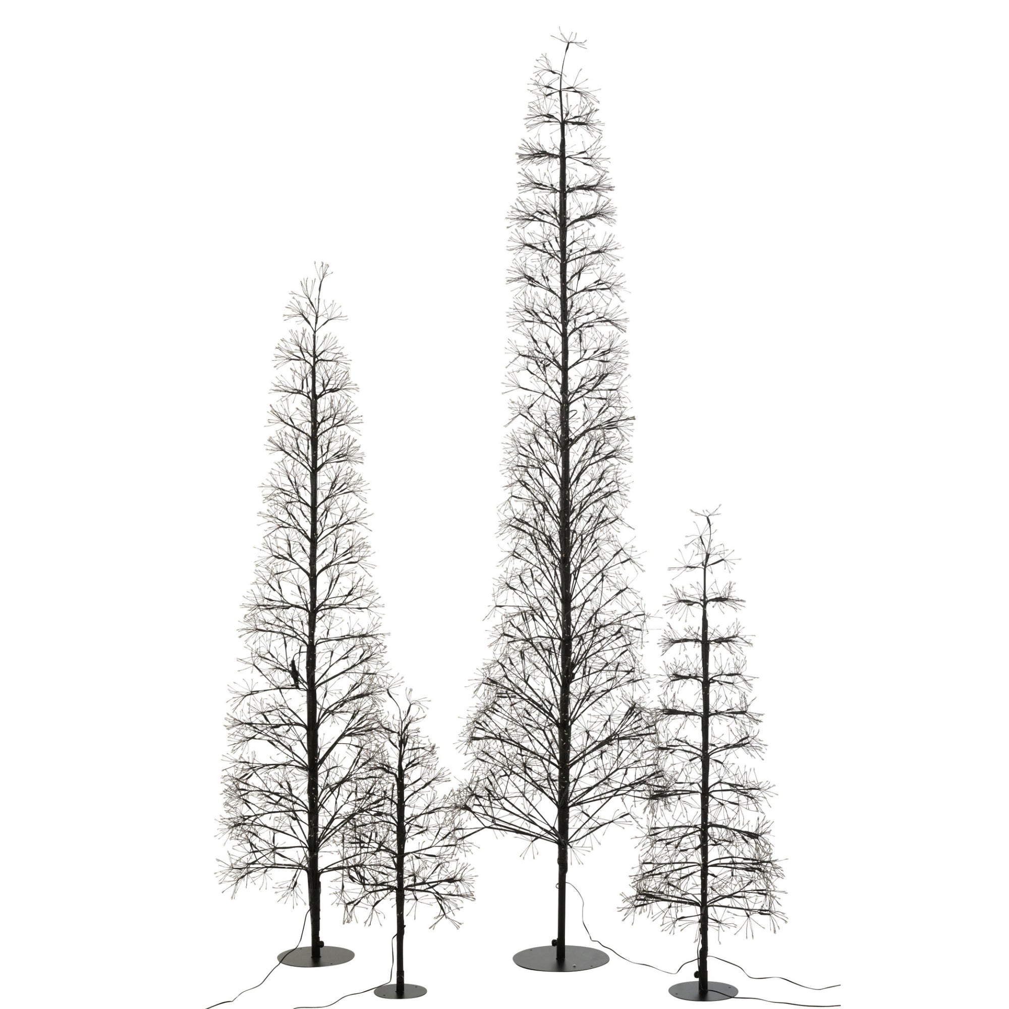 Kerstboom Led Multicolor Lichten Ijzer Zwart Extra Large H240cm J-Line