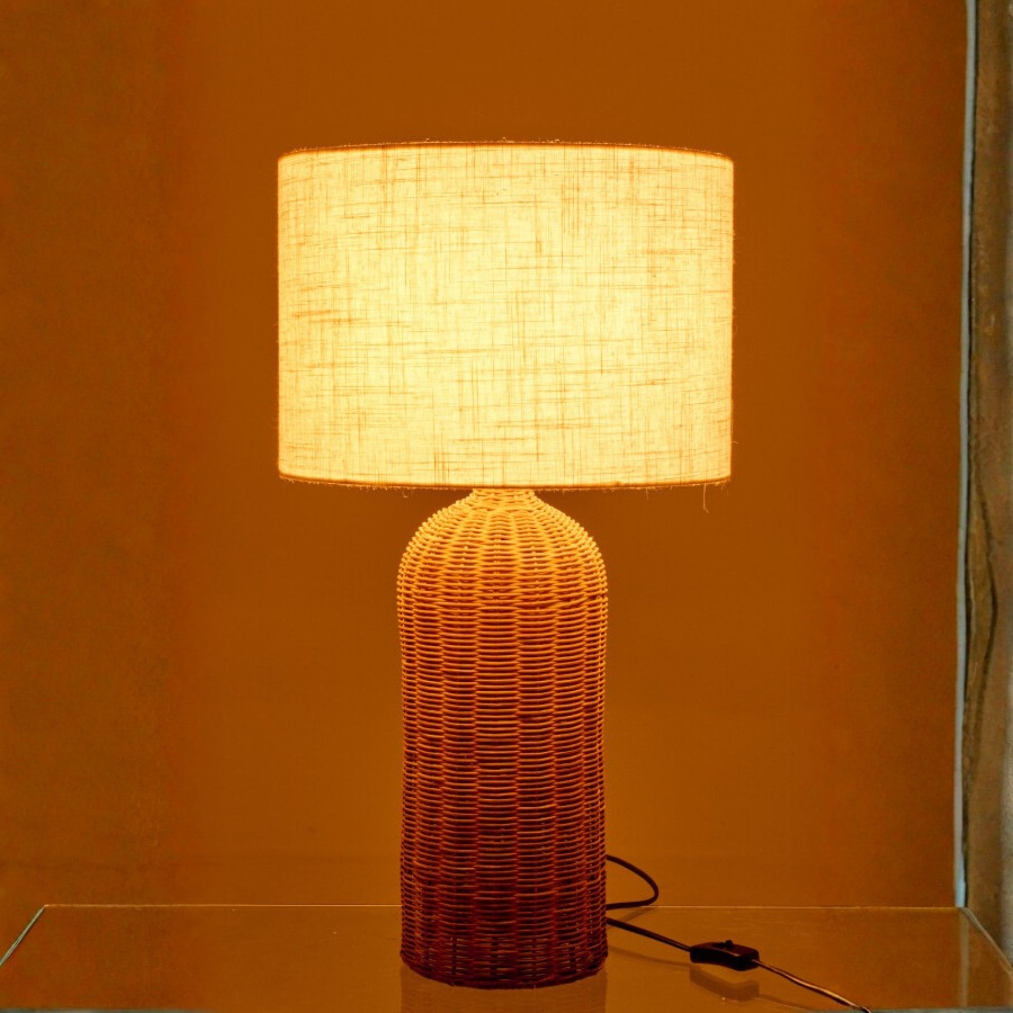 Tafellamp Cilinder Metaal Naturel/Ecru Small J-Line