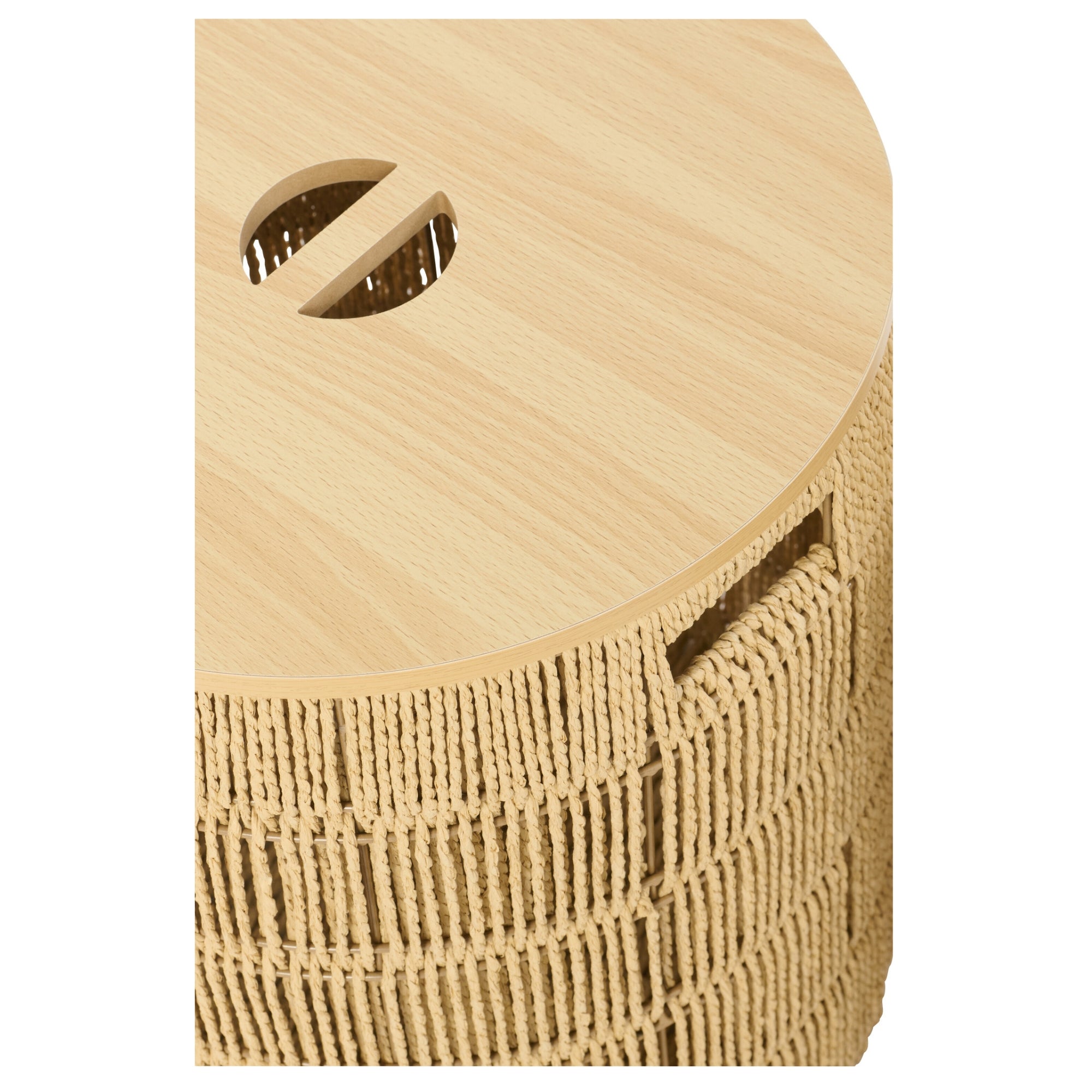 Set Van 2 Mand + Deksel Rond Papier Naturel J-Line