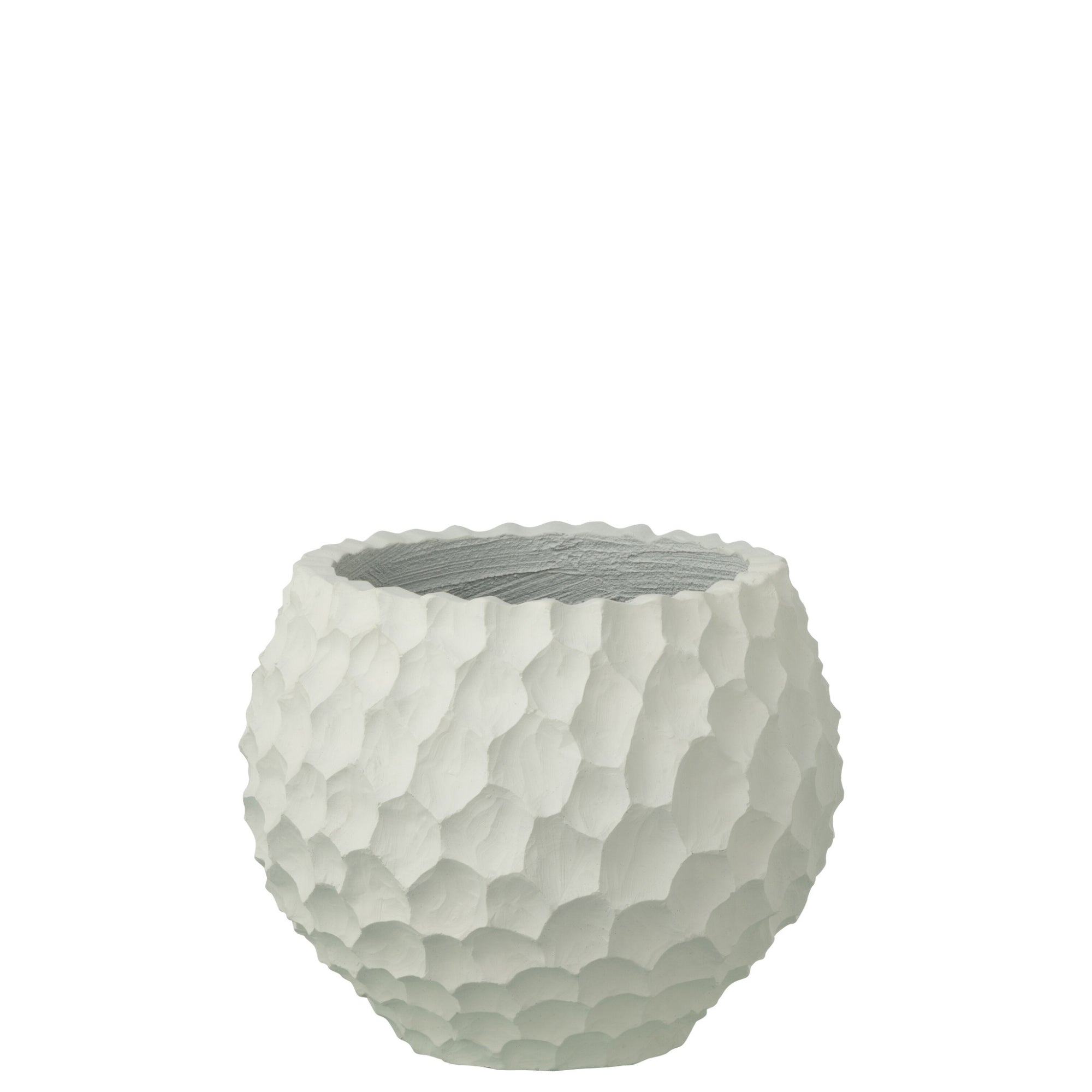 Bloempot Inkepingen + Buiten Zand Wit Small J-Line