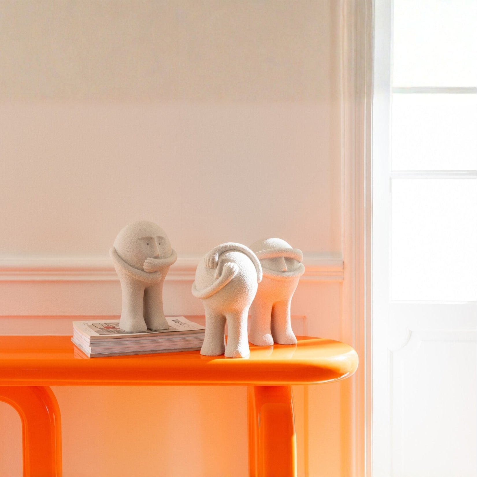 Beeldje Bollie Hars Lichtgrijs Large Assortiment Van 3 J-Line