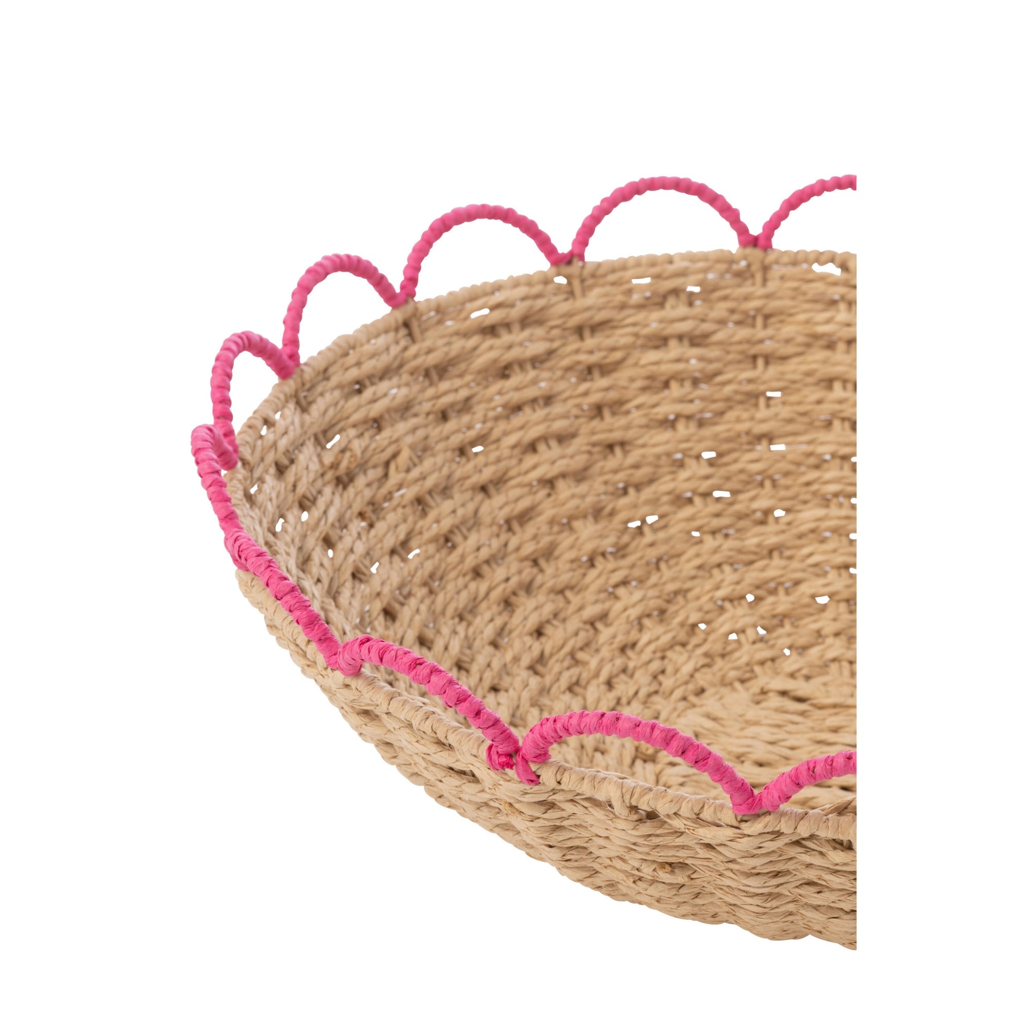 Set Van 2 Decoratief Plateau Papier Roze/Oranje J-Line