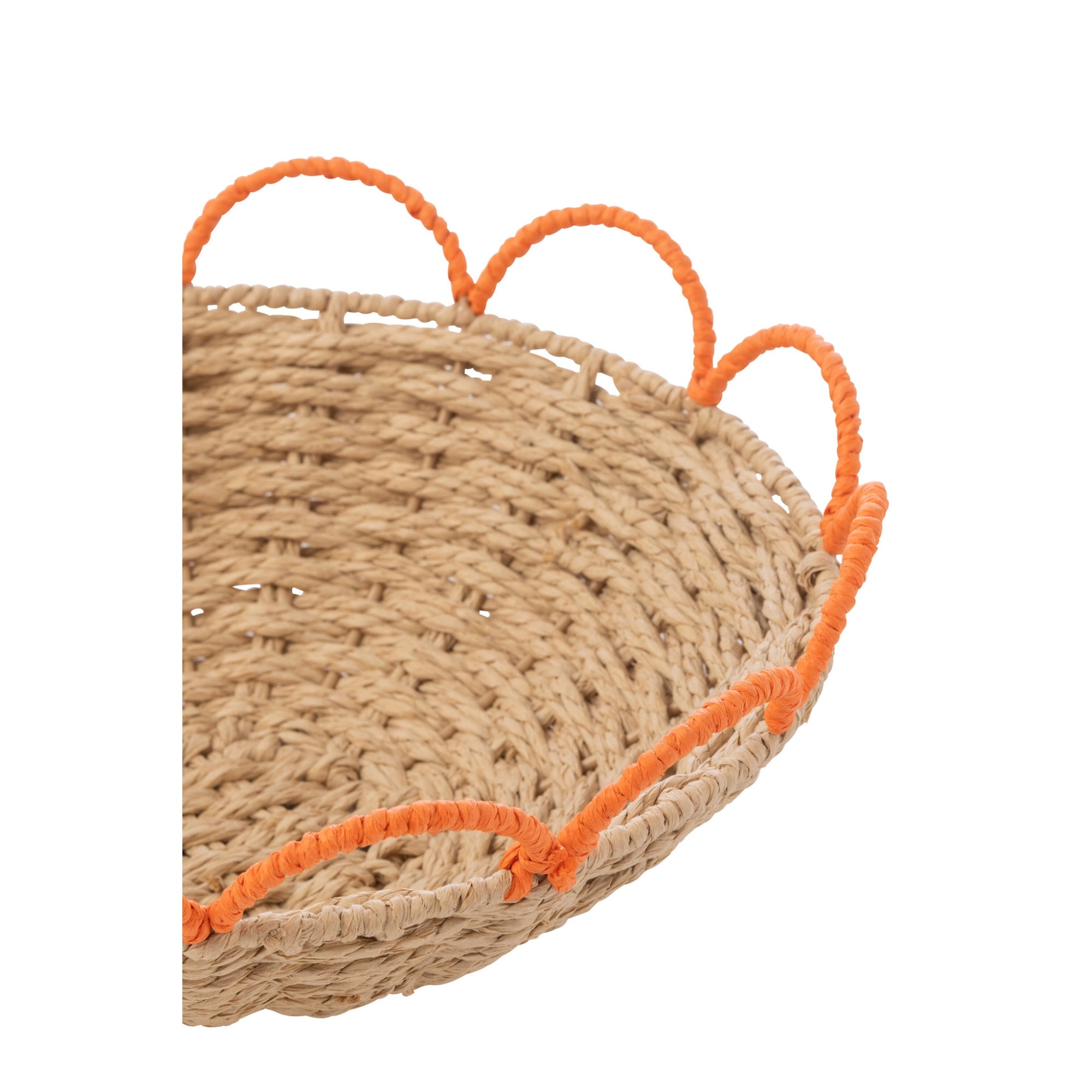 Set Van 2 Decoratief Plateau Papier Roze/Oranje J-Line