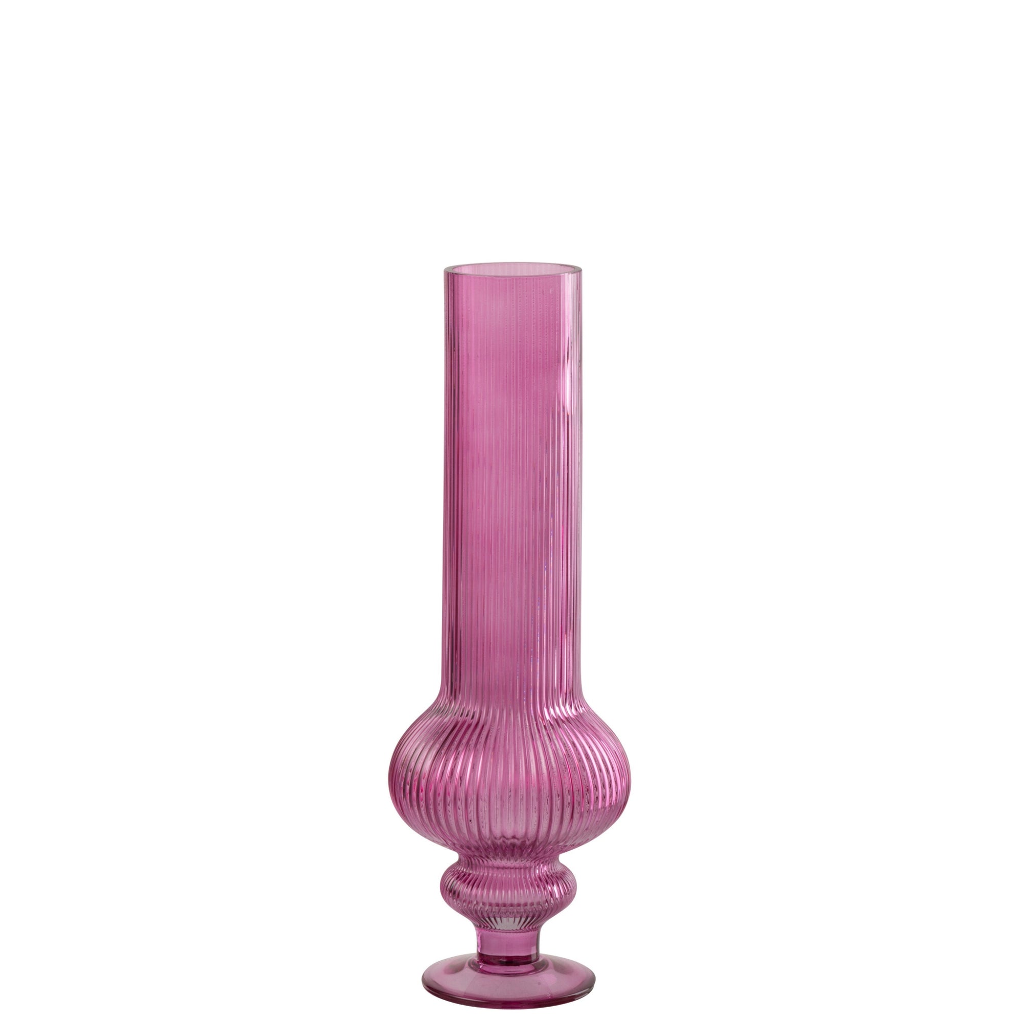 Vaas Ada Geribbeld Glas Fuchsia Medium J-Line