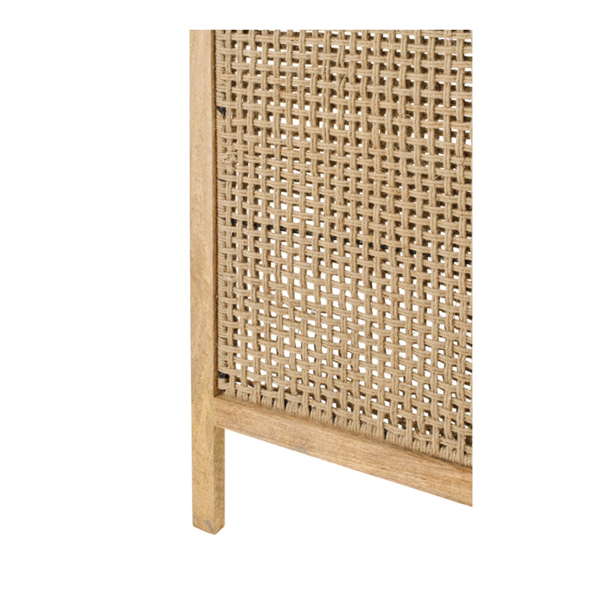 Kamerscherm Met Rieten Panelen Mangohout Naturel J-Line