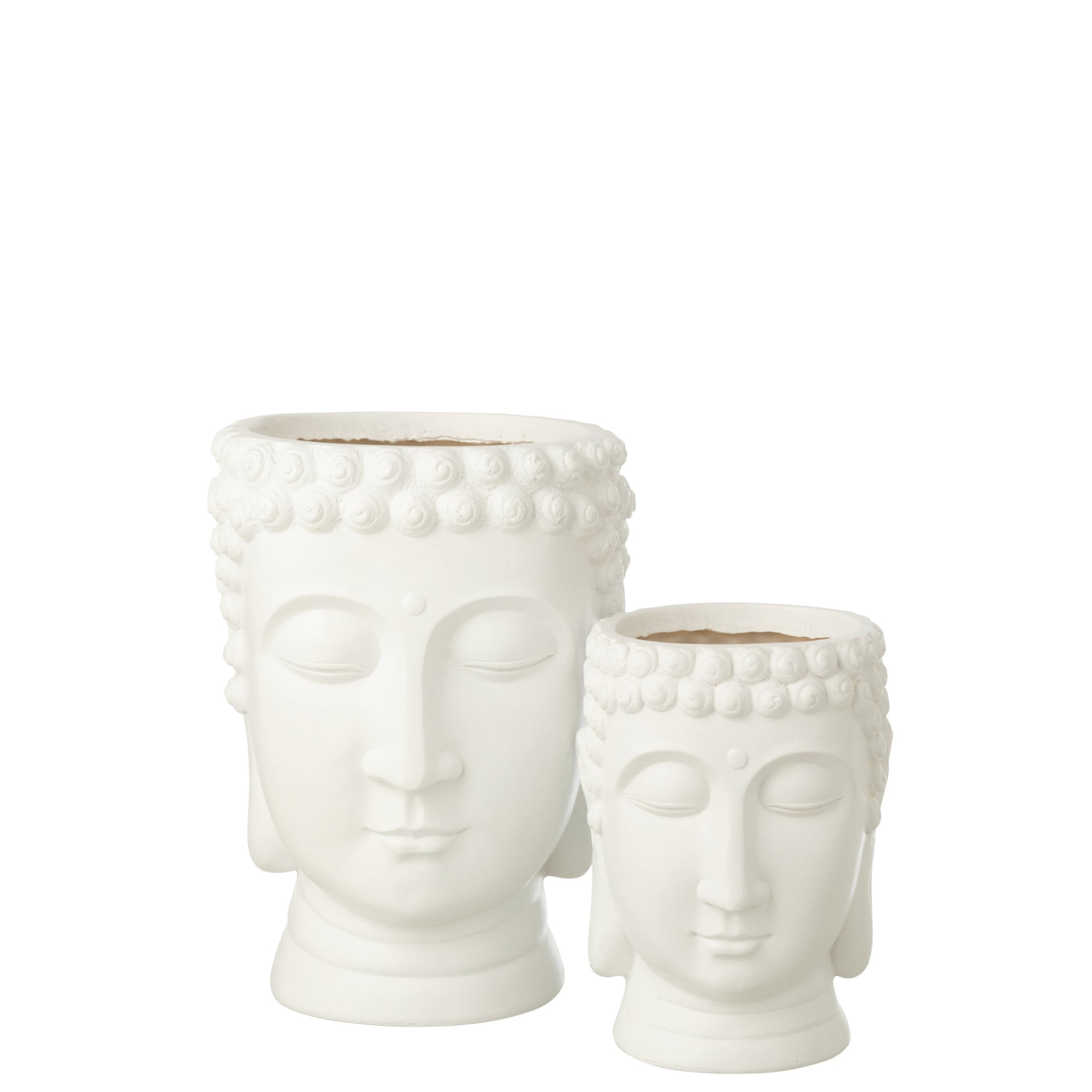 Bloempot Buddha Polyresin Wit Large J-Line