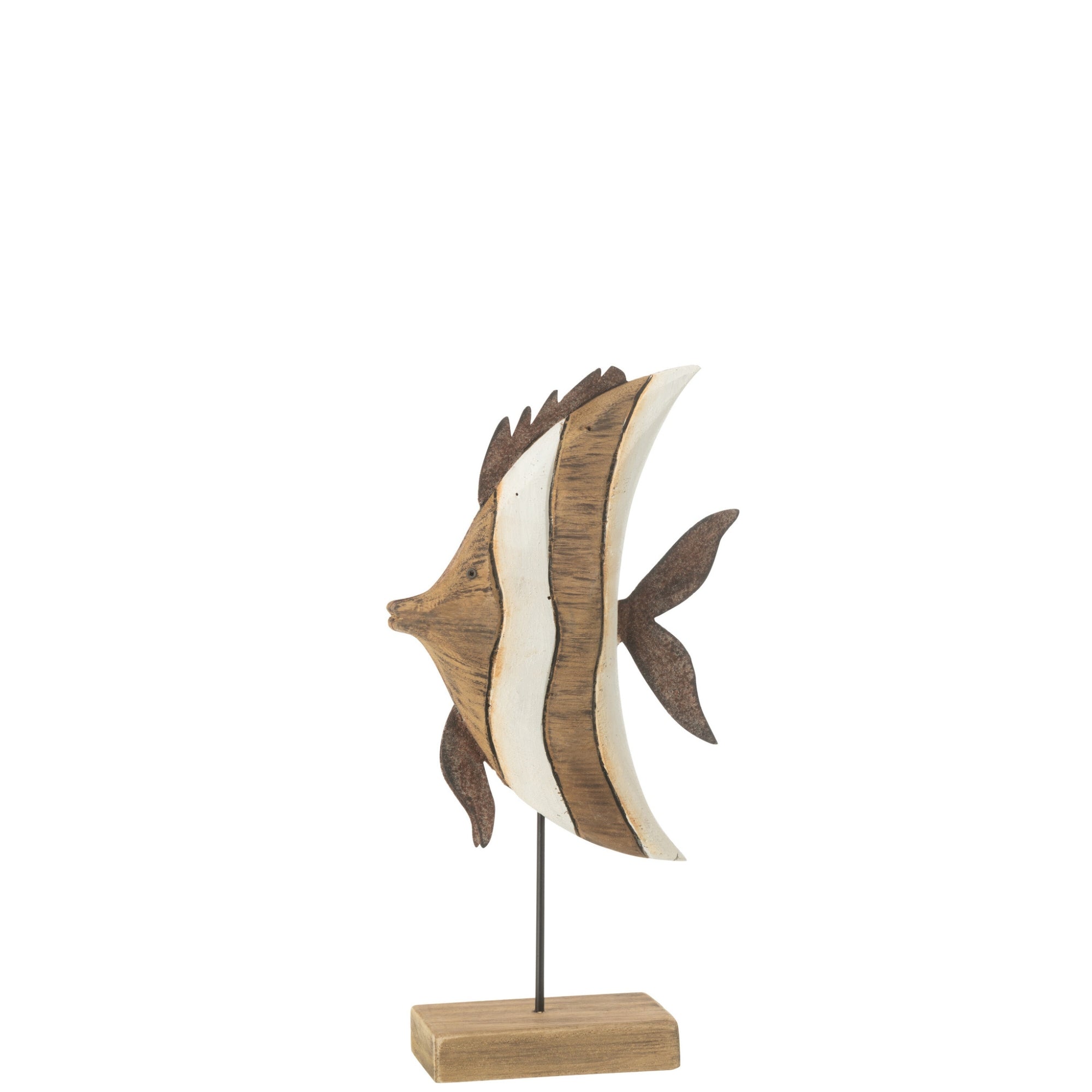 Vis Gestreept Op Voet Paulownia Hout Small J-Line