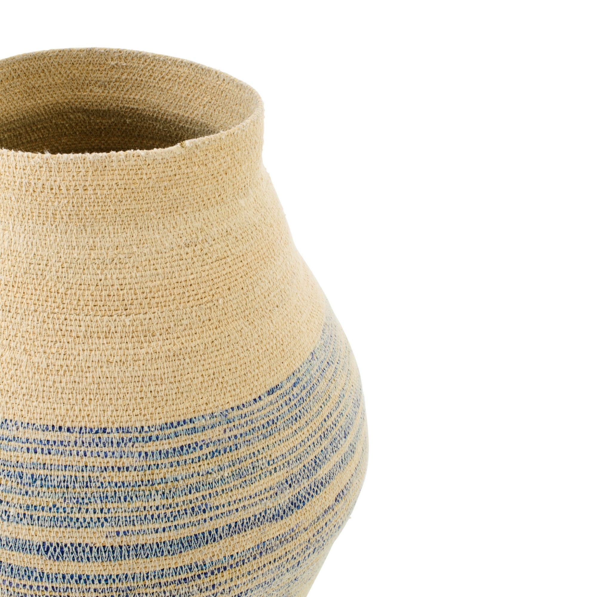 Mand Gestreept Zeegras Naturel/Blauw Small J-Line