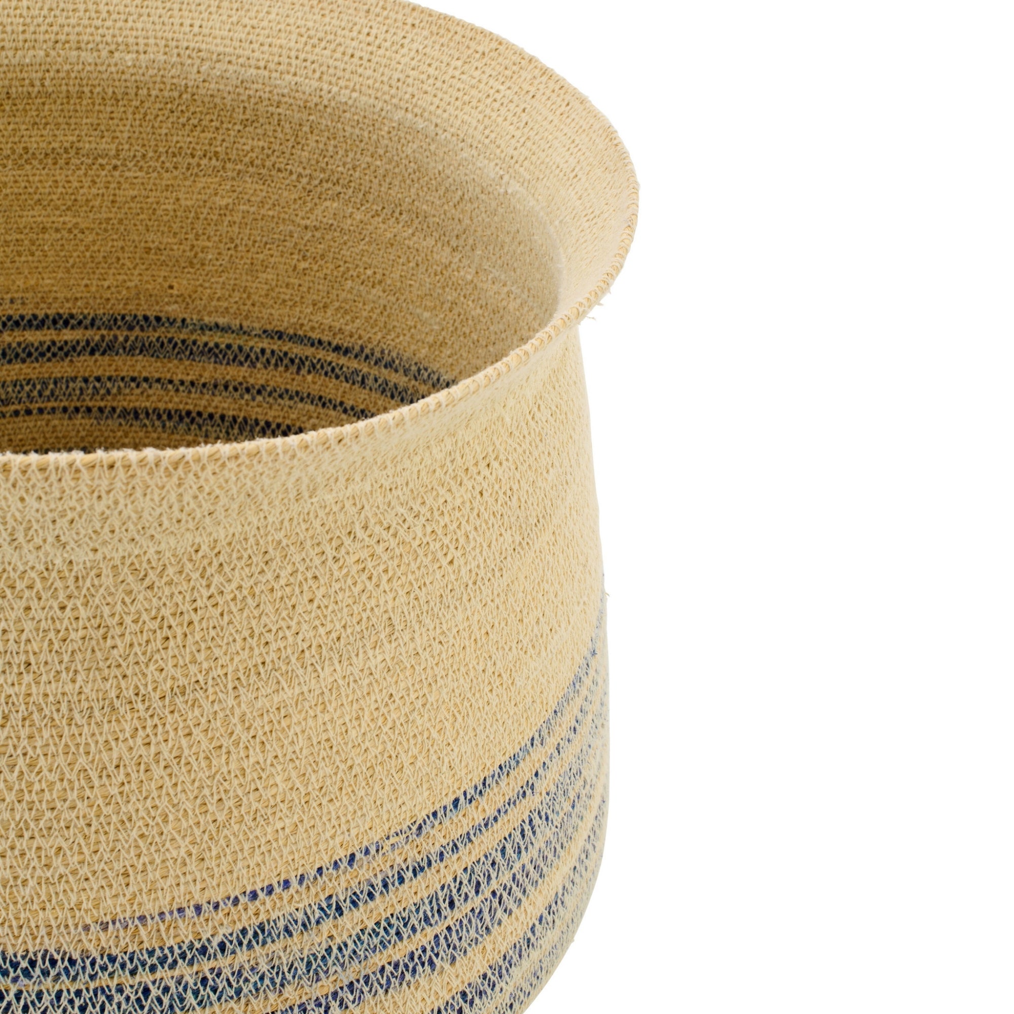 Set Van 2 Mand Gestreept Zeegras Naturel/Blauw J-Line