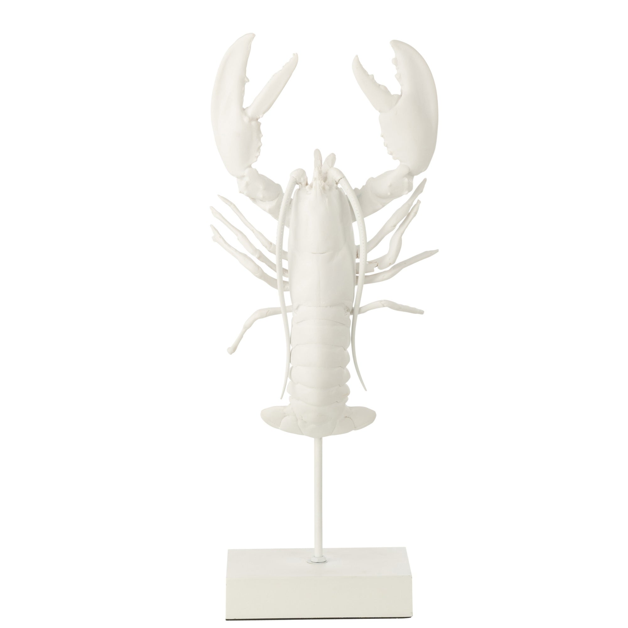 Kreeft Op Voet Polyresin Wit J-Line