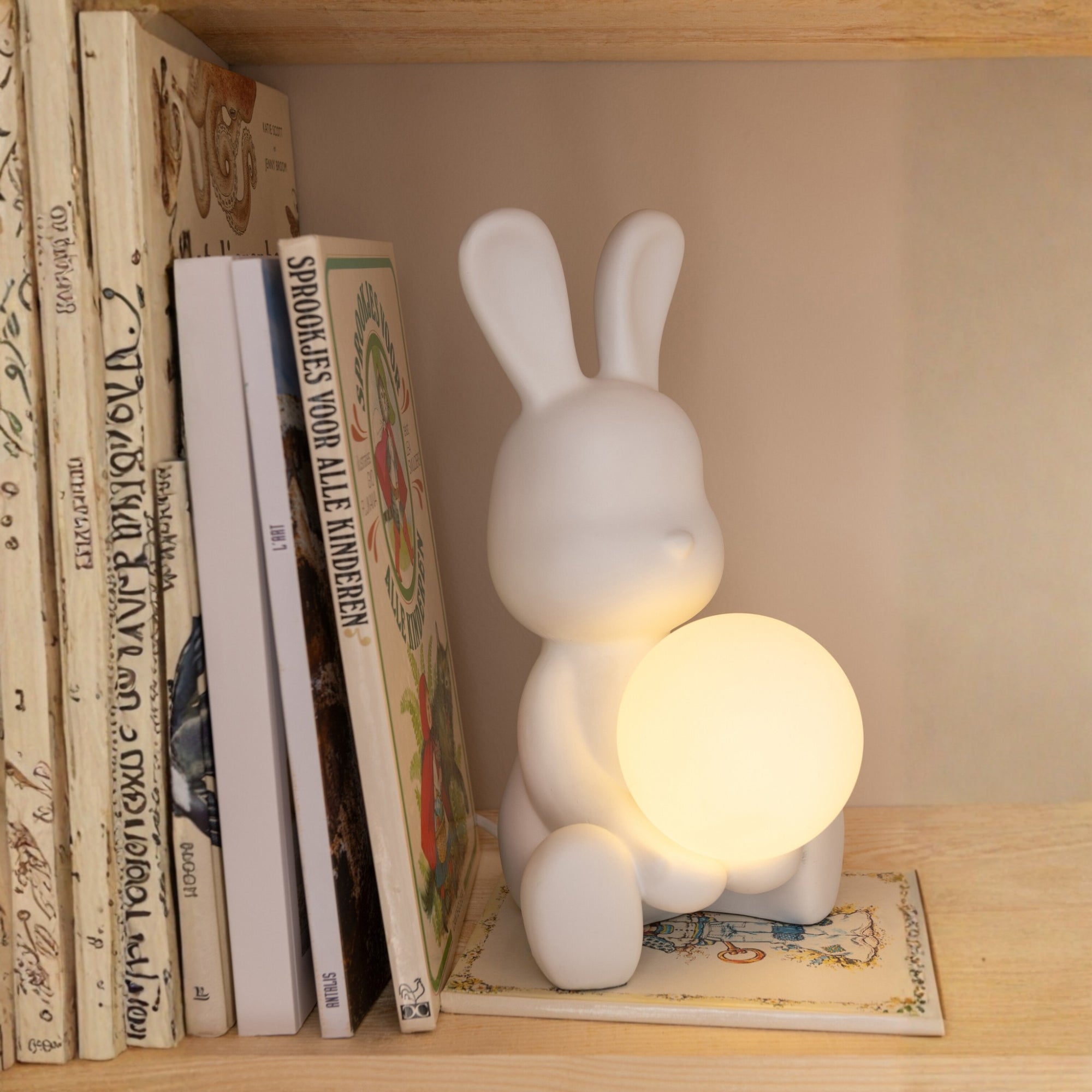 Tafellamp Konijn Polyresin Wit J-Line