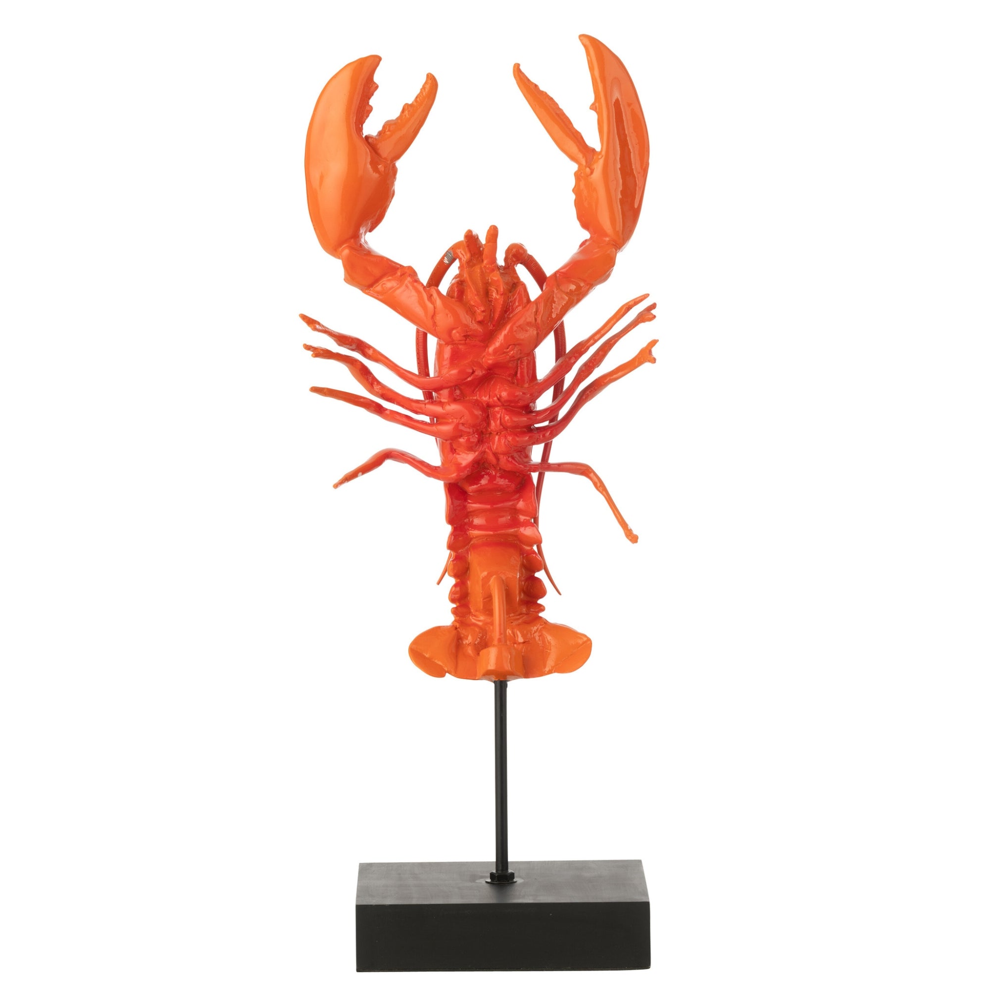 Kreeft Op Voet Polyresin Rood/Zwart J-Line