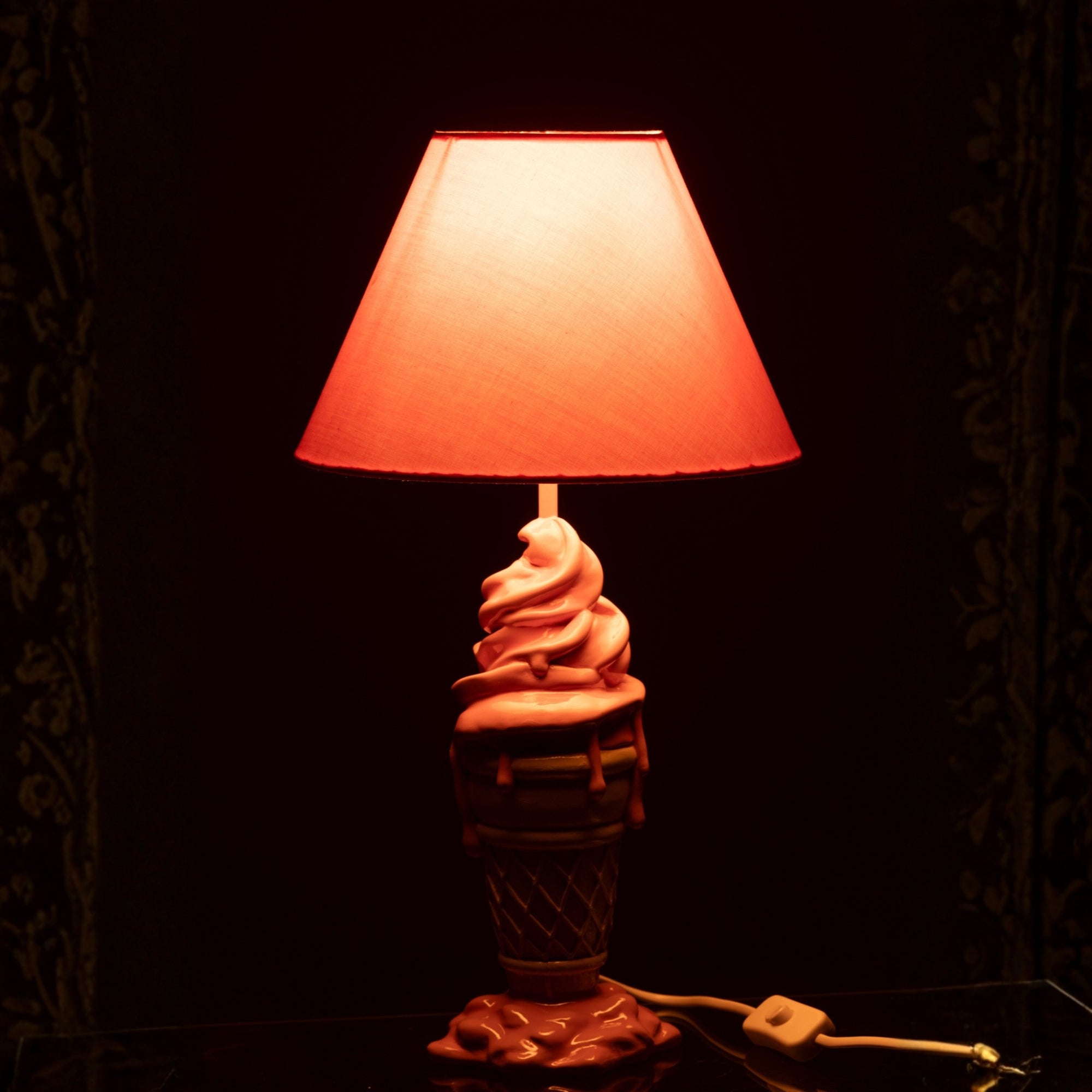 Lamp Ijsje Polyresin Roze/Beige J-Line