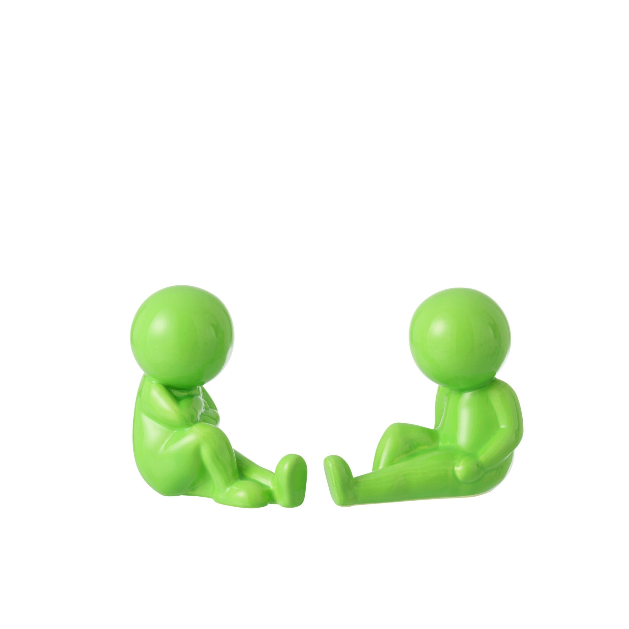 Set Van 2 Boekensteun Marcel Steengoed Groen J-Line