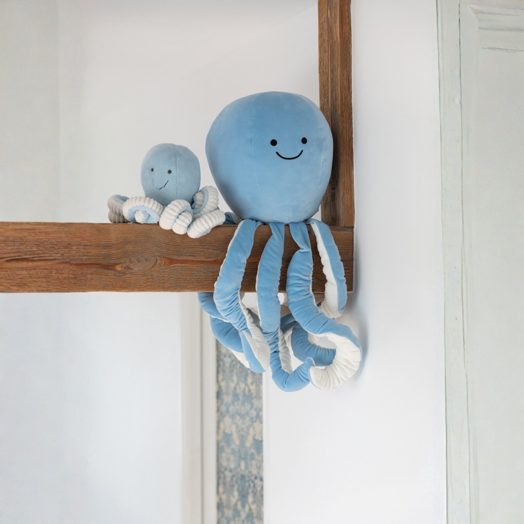 Octopus Polyester Lichtblauw/Muntgroen Assortiment Van 2 J-Line