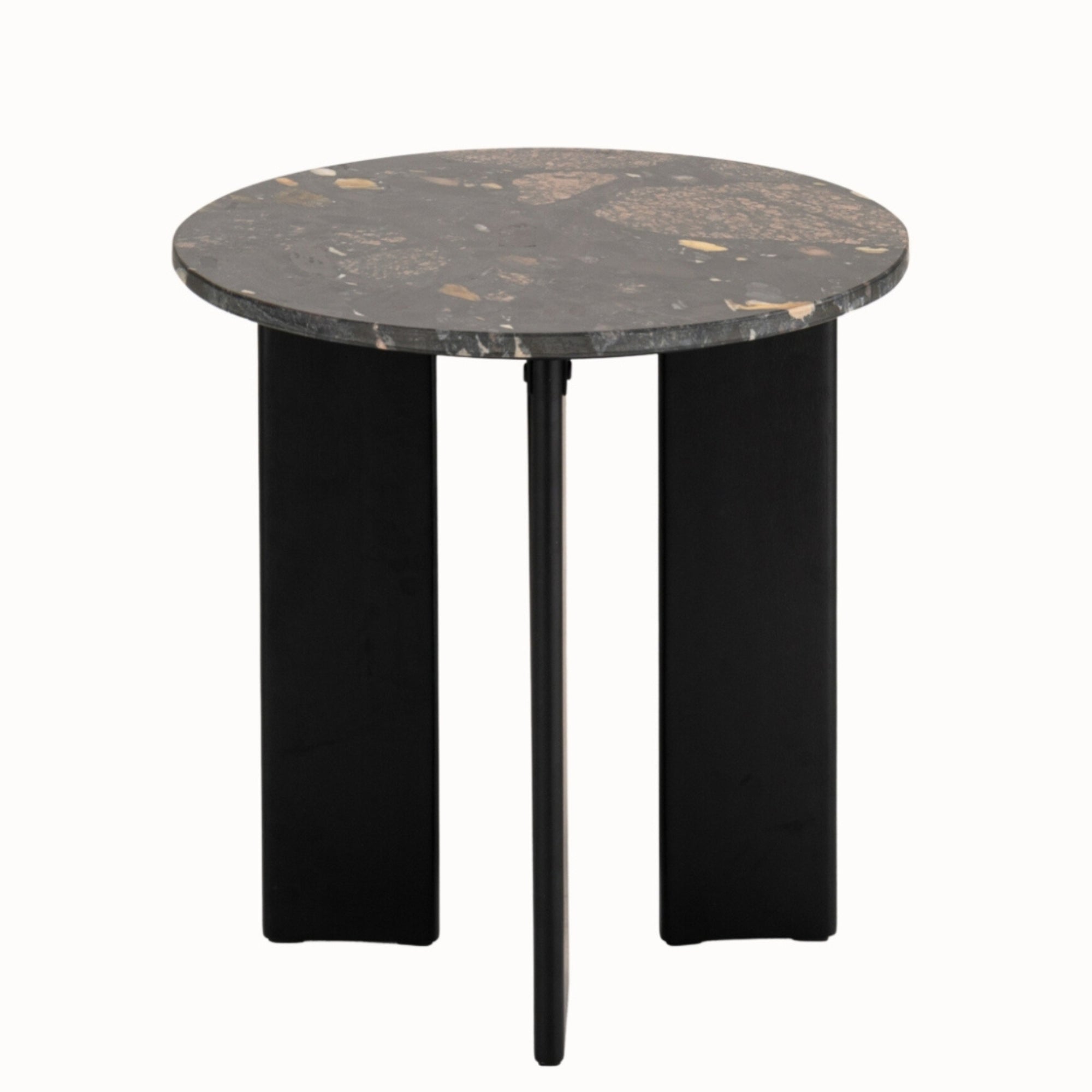 Bijzettafel Mathilde Marmer Zwart/Perzik J-Line