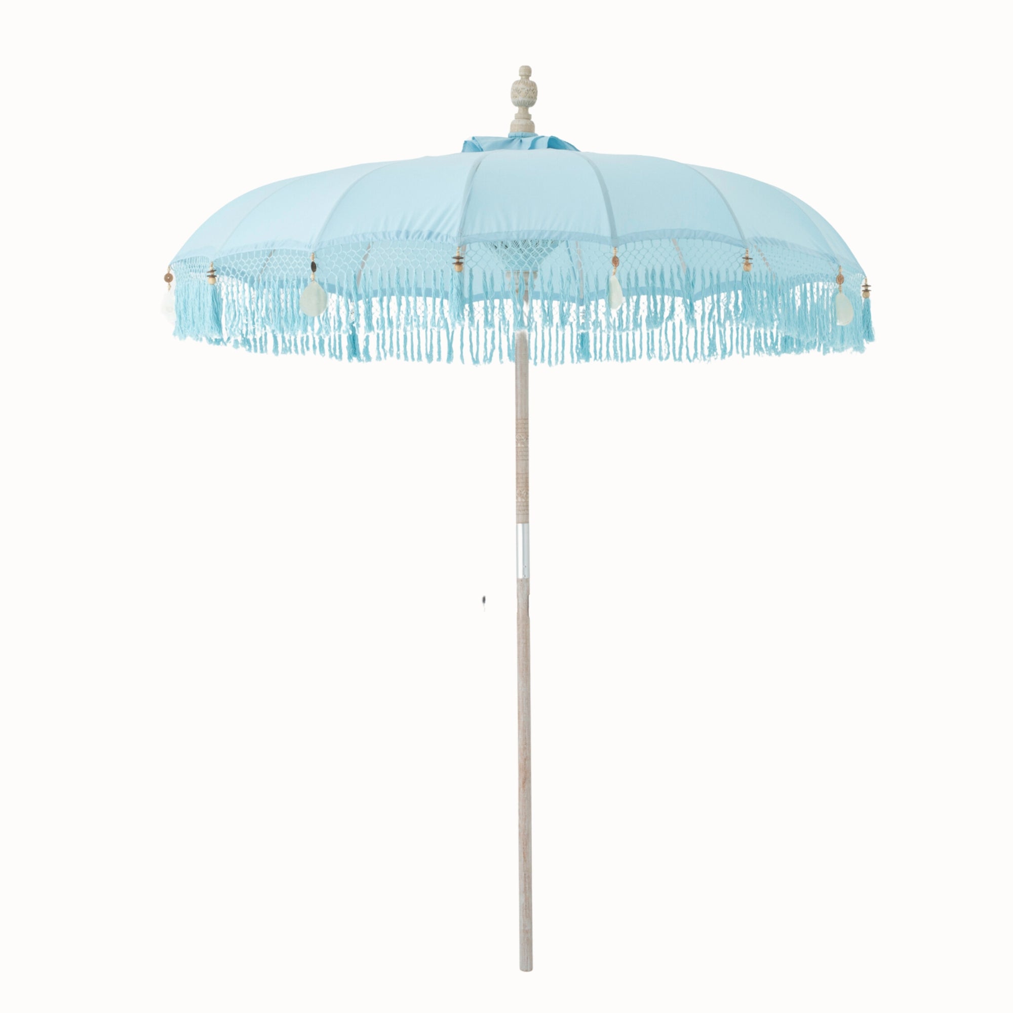 Parasol Bobbi Bamboe/Katoen Lichtblauw J-Line