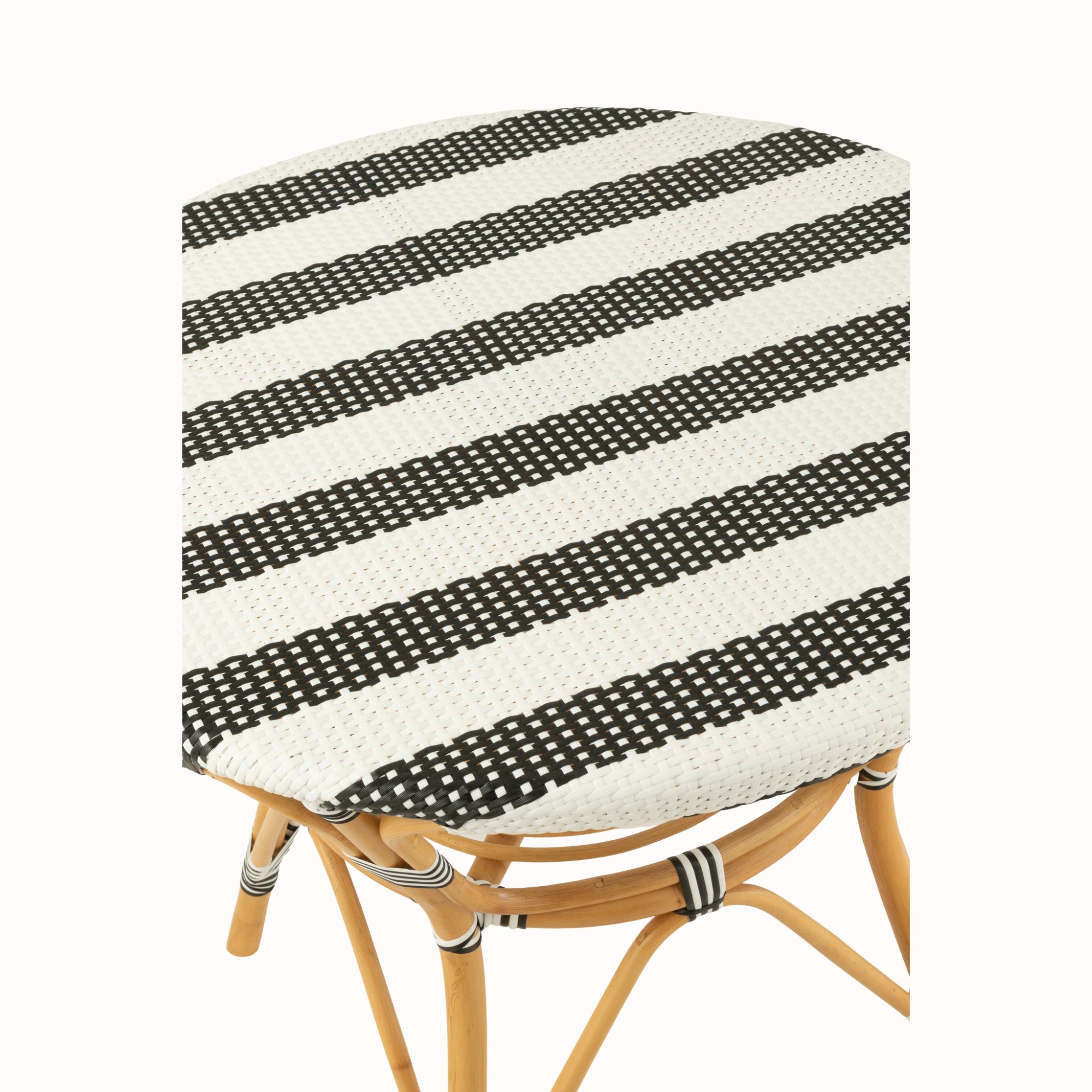 Eettafel Rotan Zwart/Wit J-Line