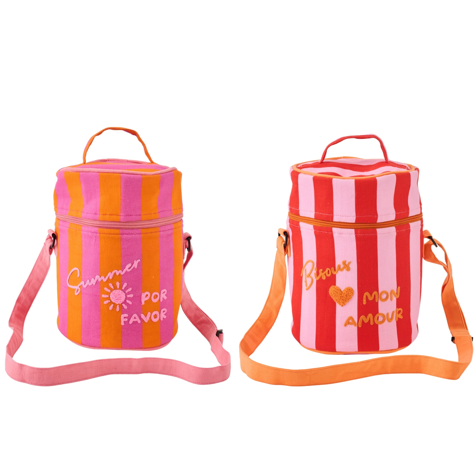 Lunchtas Summer/Bisous Gestreept Katoen Multi Assortiment Van 2 J-Line