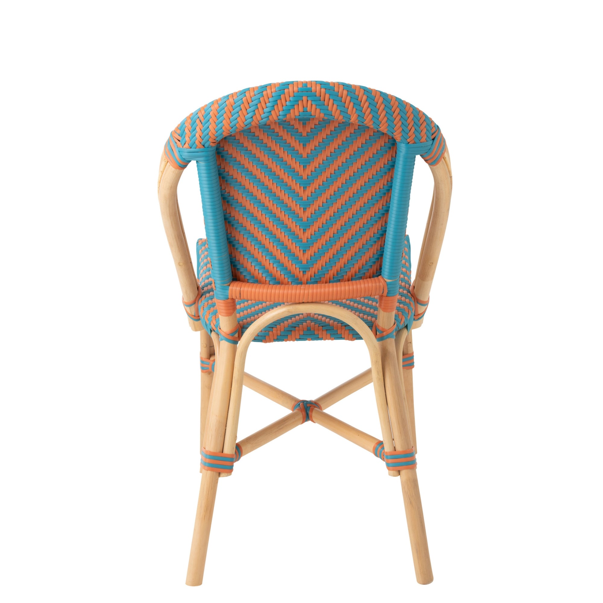 Stoel Geo Rotan Oranje/Turquoise J-Line