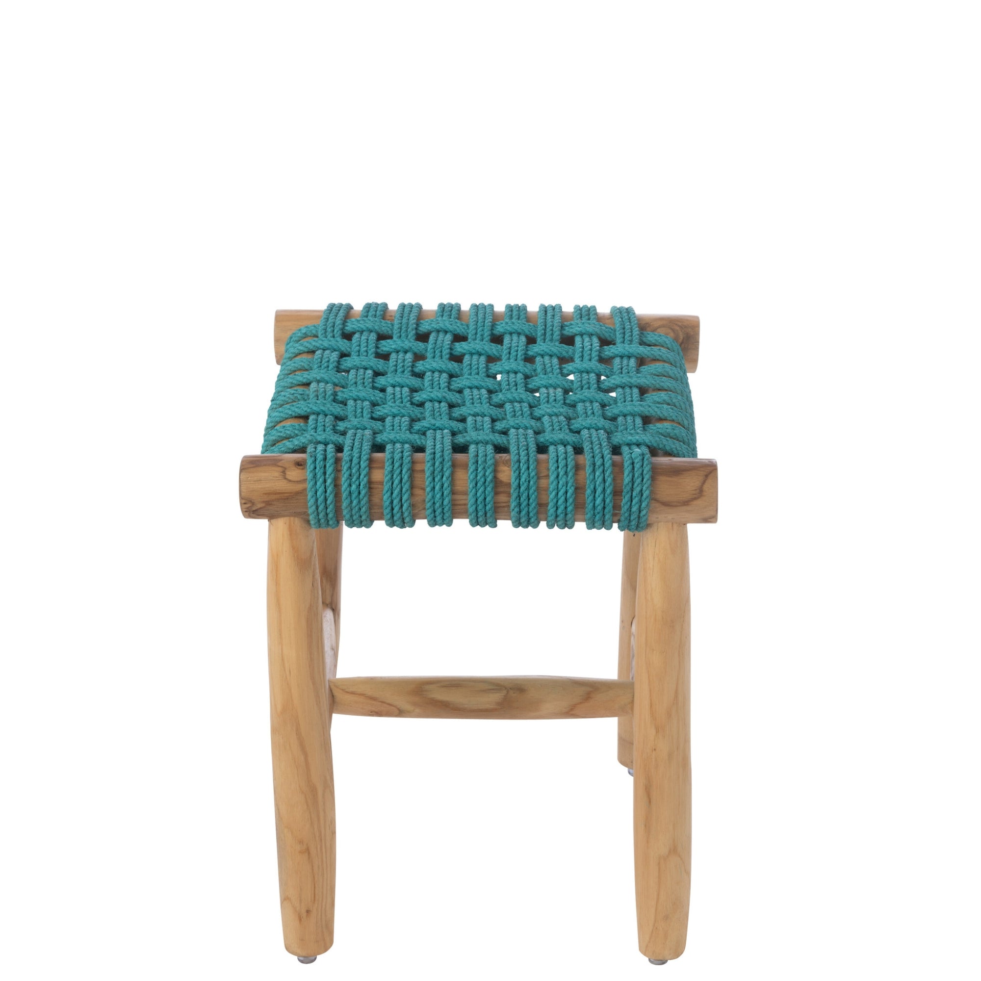 Kruk Teak Hout Turquoise J-Line