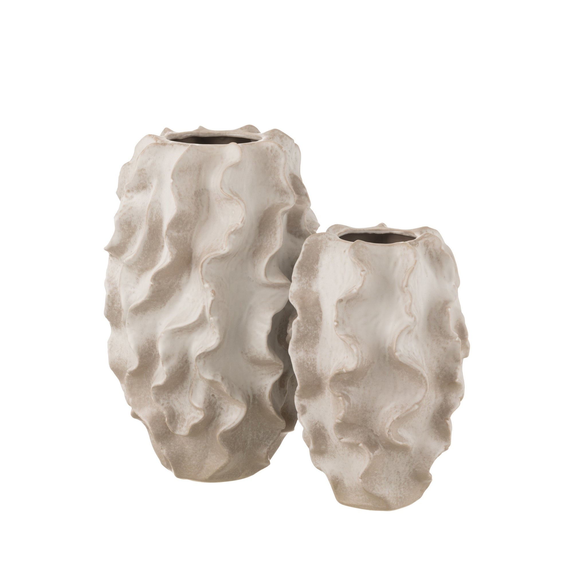 Vaas Abstract Golven Keramiek Beige Large J-Line