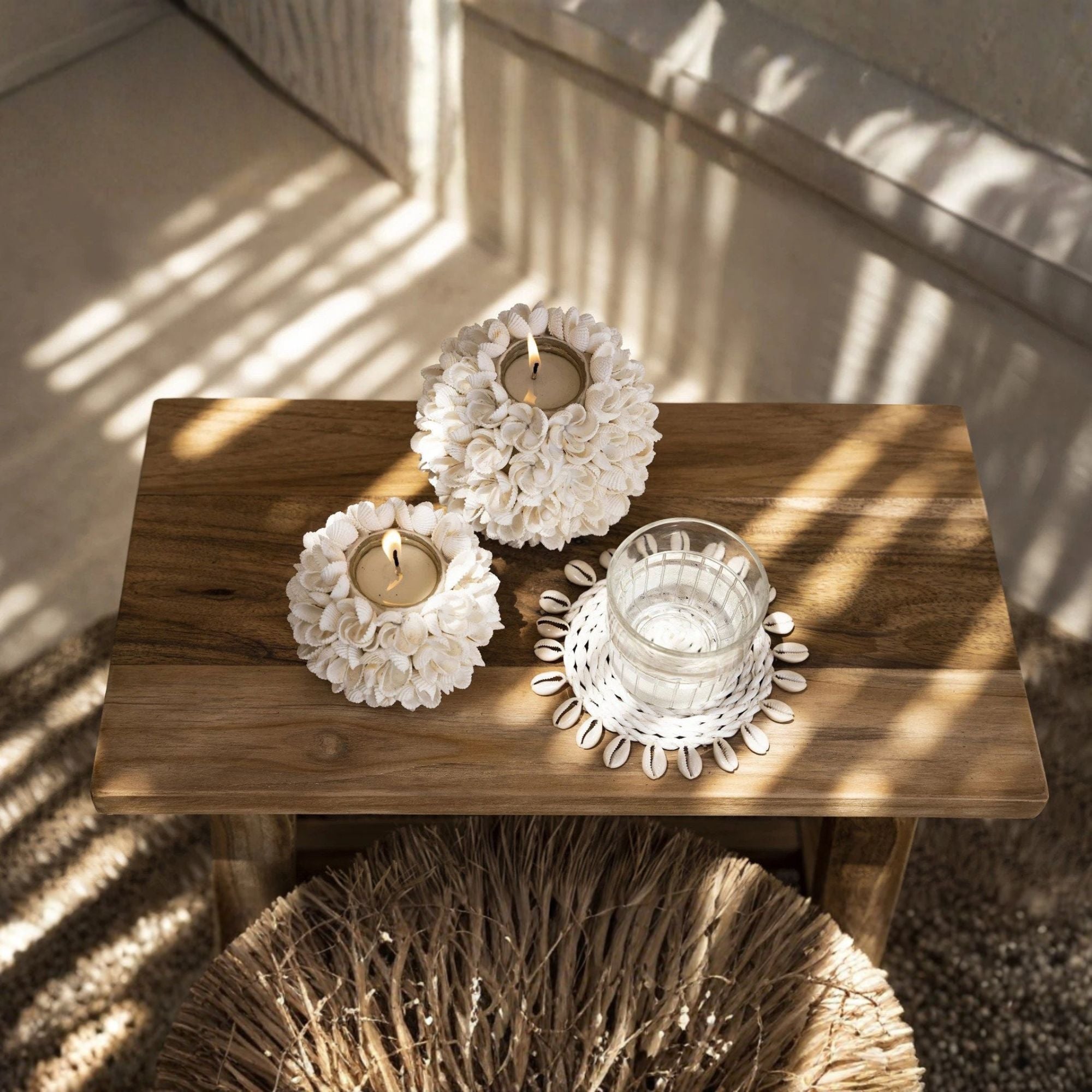 De Seagrass Shell Onderzetter - Wit