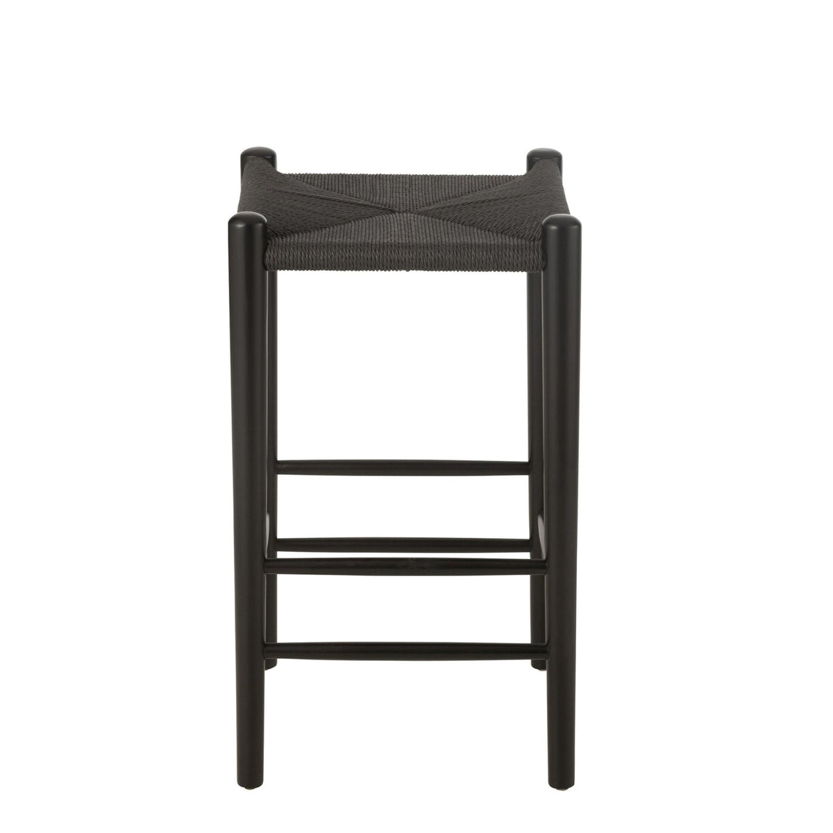Barstoel Oriental Beukenhout/Touw Zwart J-Line