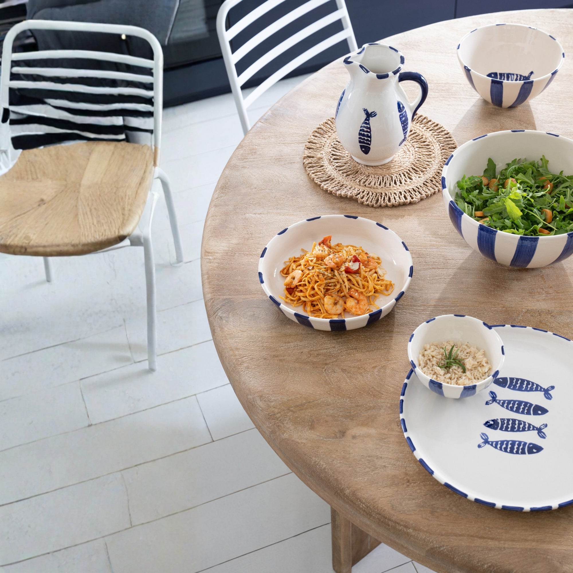 Eettafel Mangohout Naturel Dia 250cm J-Line