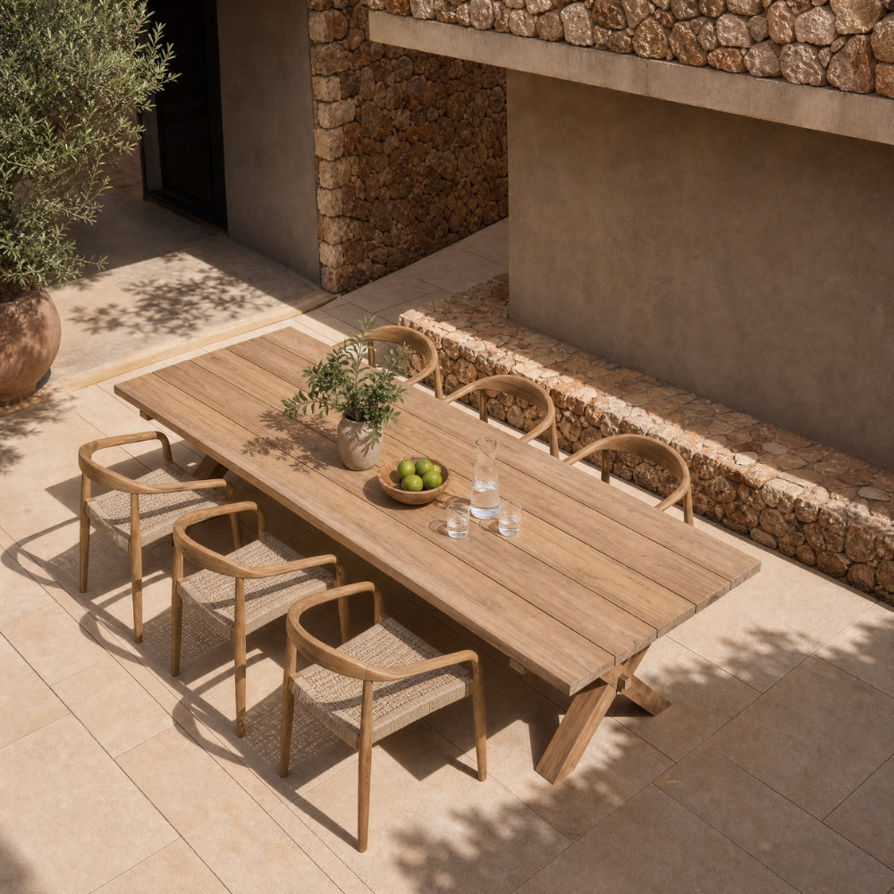 Outdoor Eettafel Tropicana Rustiek Teakhout MUST Living