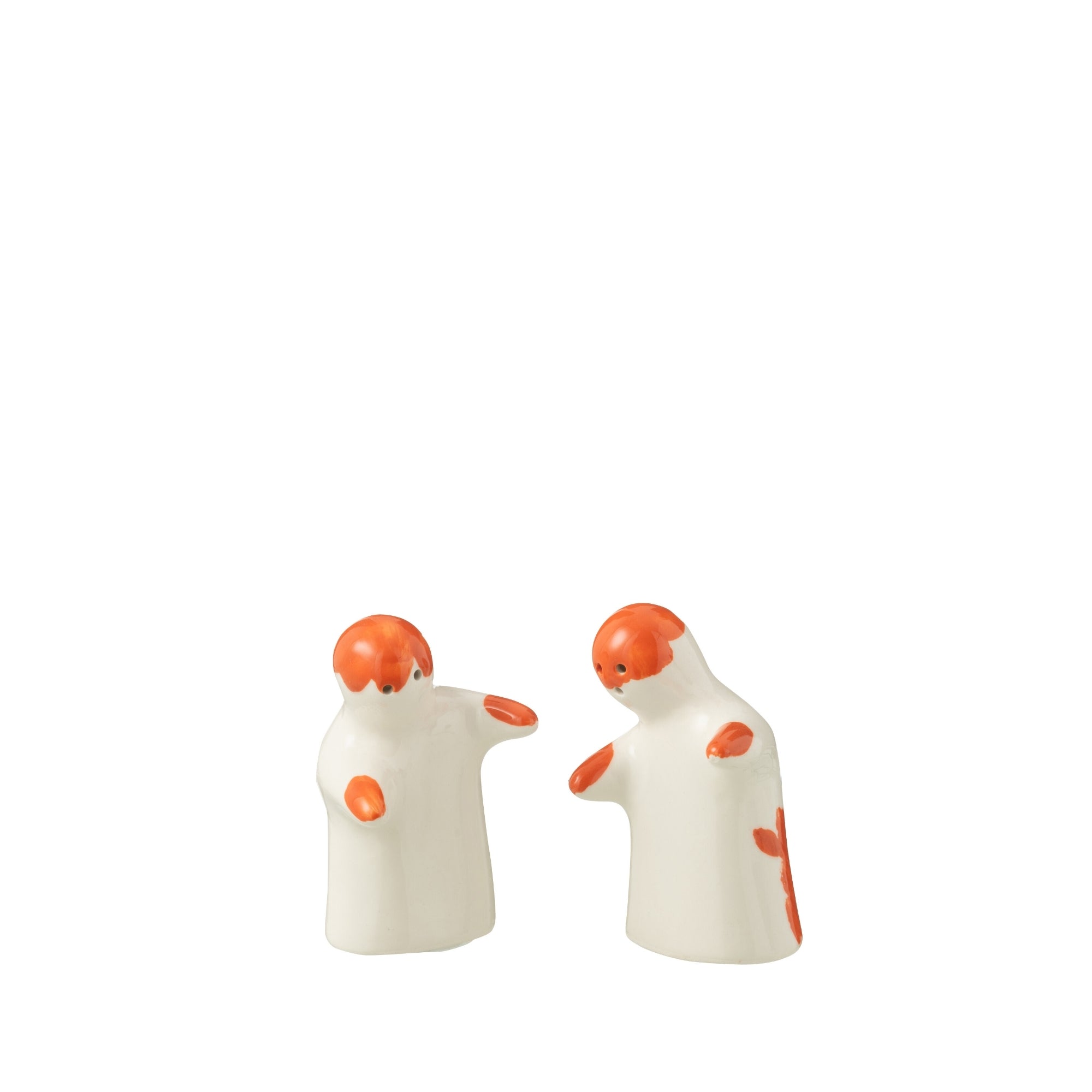 Peper & Zout Stelletje Granada Motief Oranje/Wit Keramiek J-Line