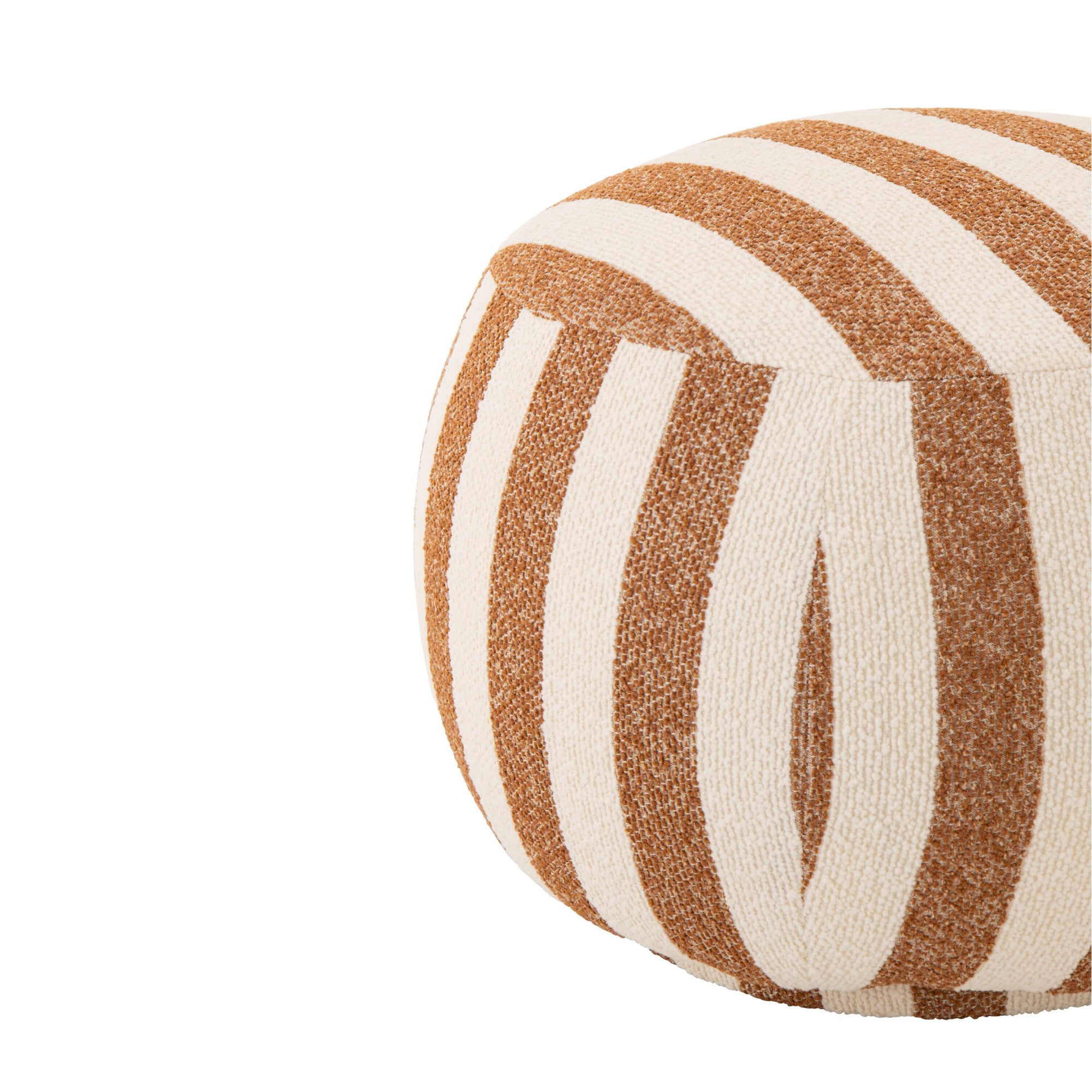 Poef Gestreept Camel/Gebroken Wit J-Line