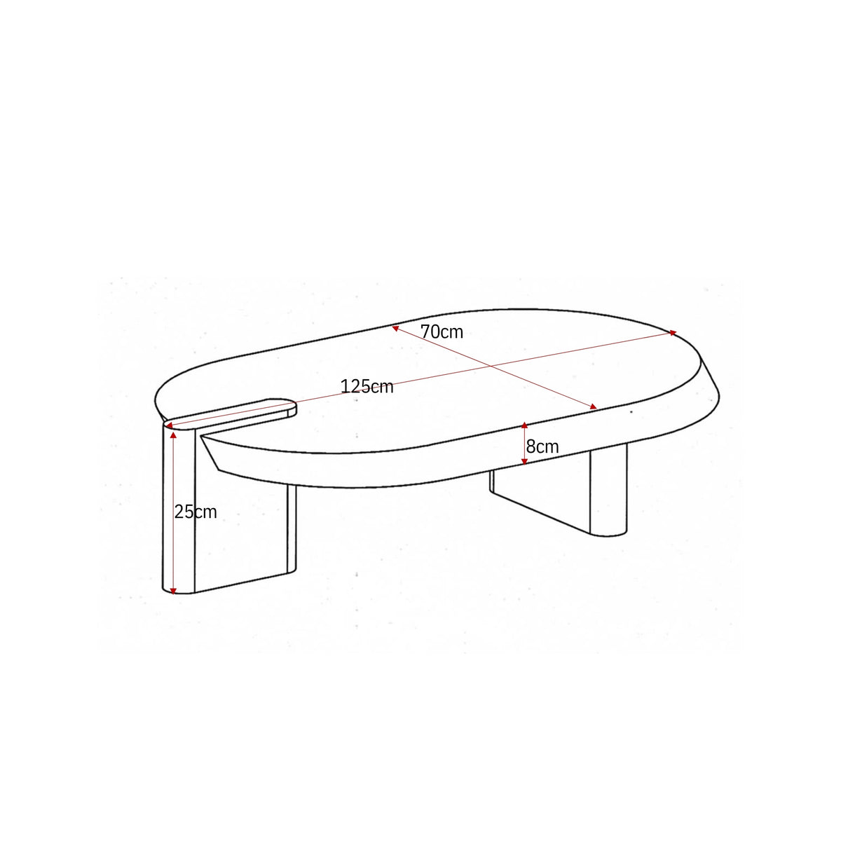 Salontafel Rava Mangohout Bruin 125cm Starfurn