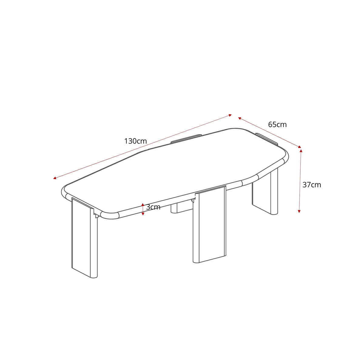 Salontafel Nuvé Botticino Marmer Naturel 100cm Starfurn