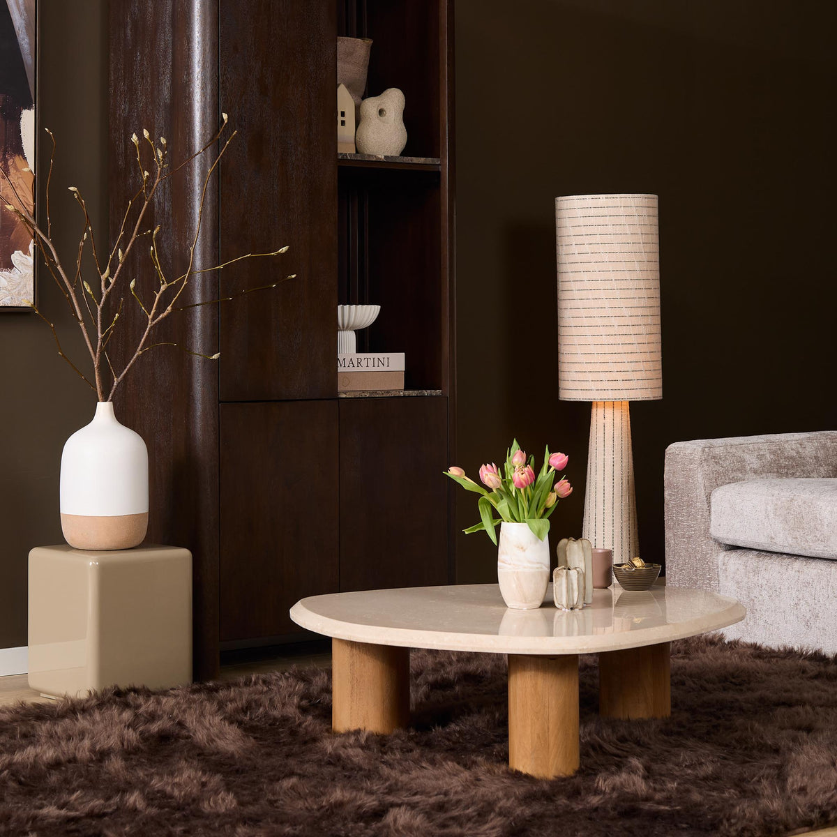 Salontafel Nuvé Botticino Marmer Naturel 100cm Starfurn