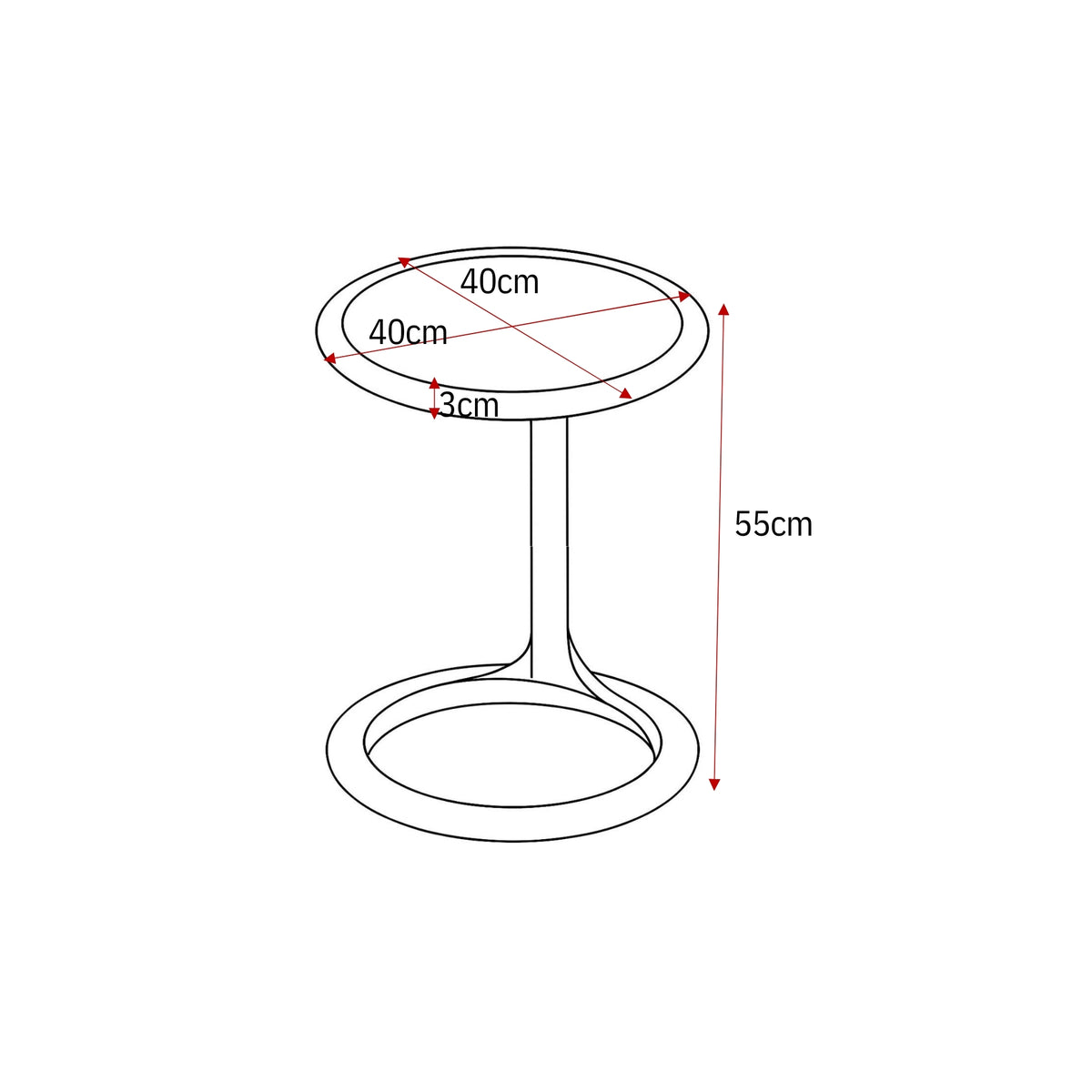 Salontafel Elias Wit 60cm Starfurn