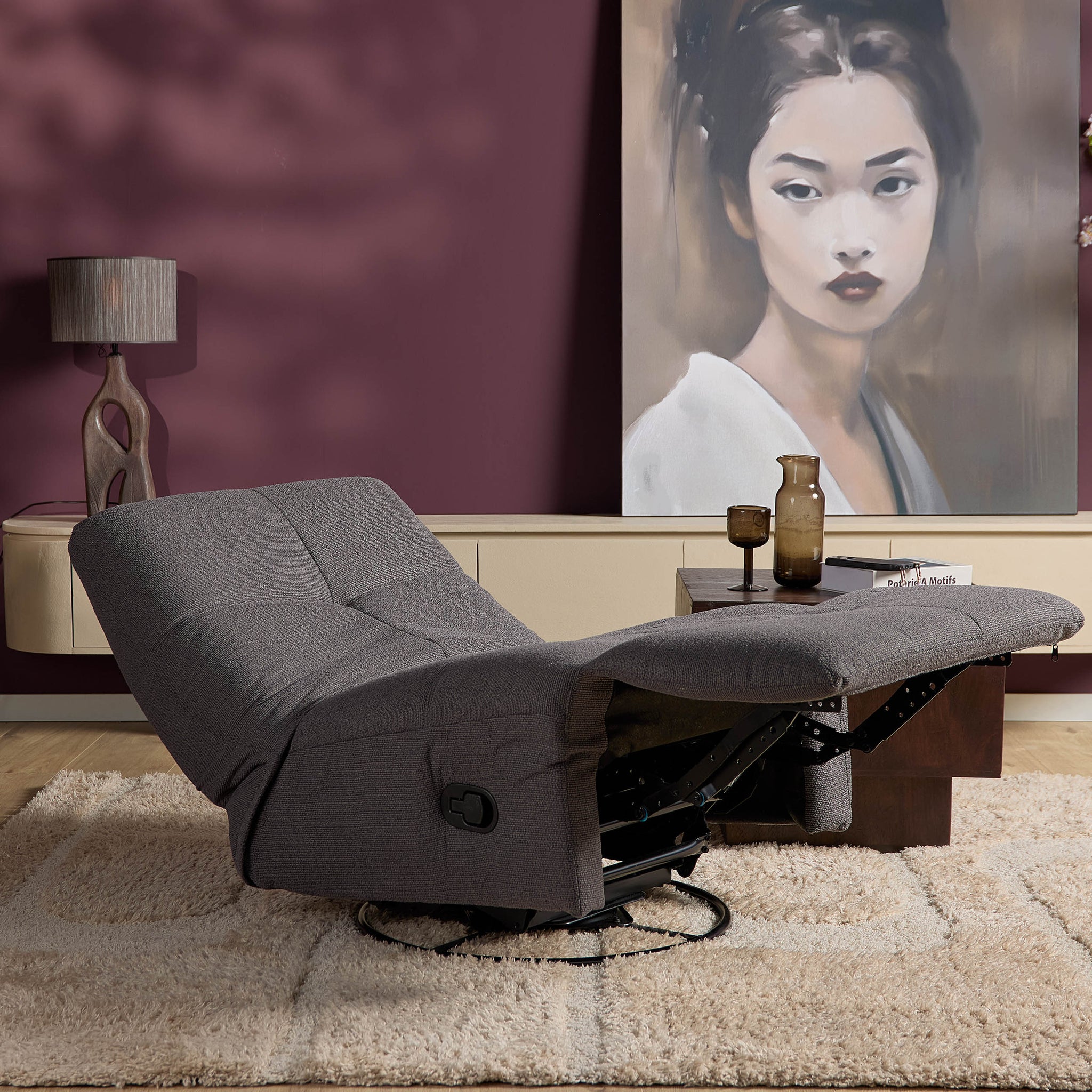 Relaxfauteuil Lazy Stof Donkergrijs Starfurn