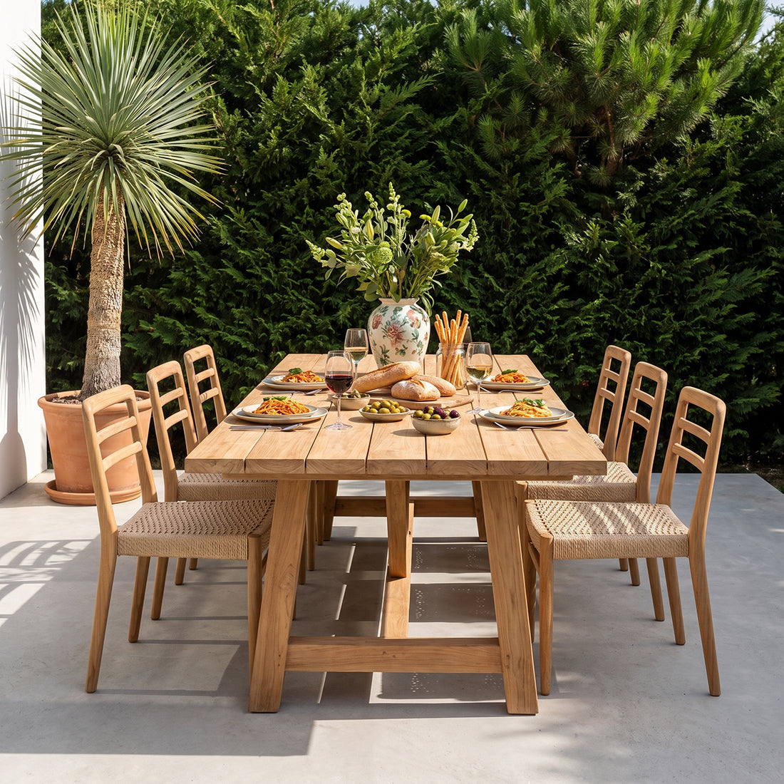 Verano Terrasstoel met Armleuning Naturel Set van 2 Raw Materials