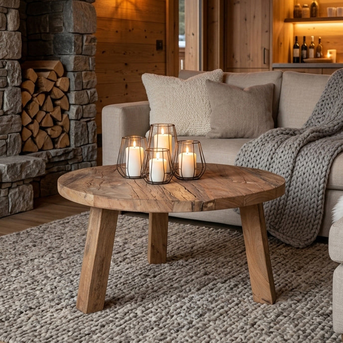 Farmwood Salontafel Rond L Raw Materials