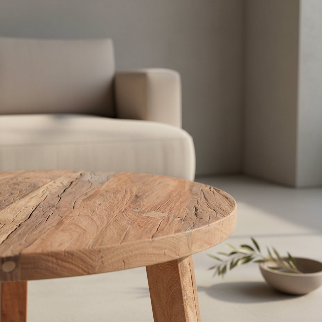Farmwood Salontafel Rond L Raw Materials