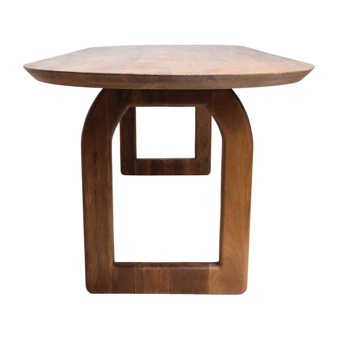 Bullnose Eettafel Open Bruin 200cm Raw Materials